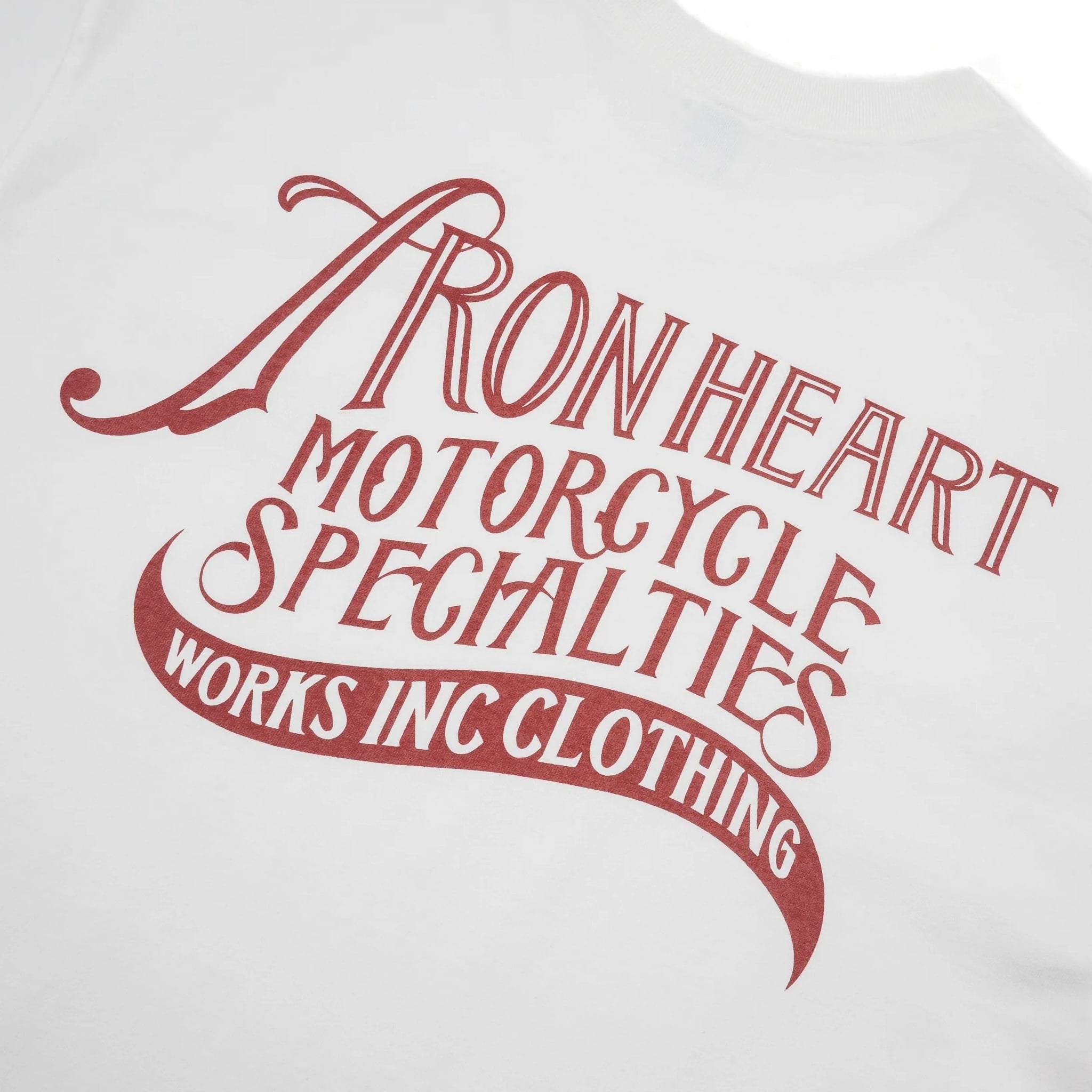 IHT-2501-WHT 7.5oz Printed Loopwheel Crew Neck T-Shirt - White