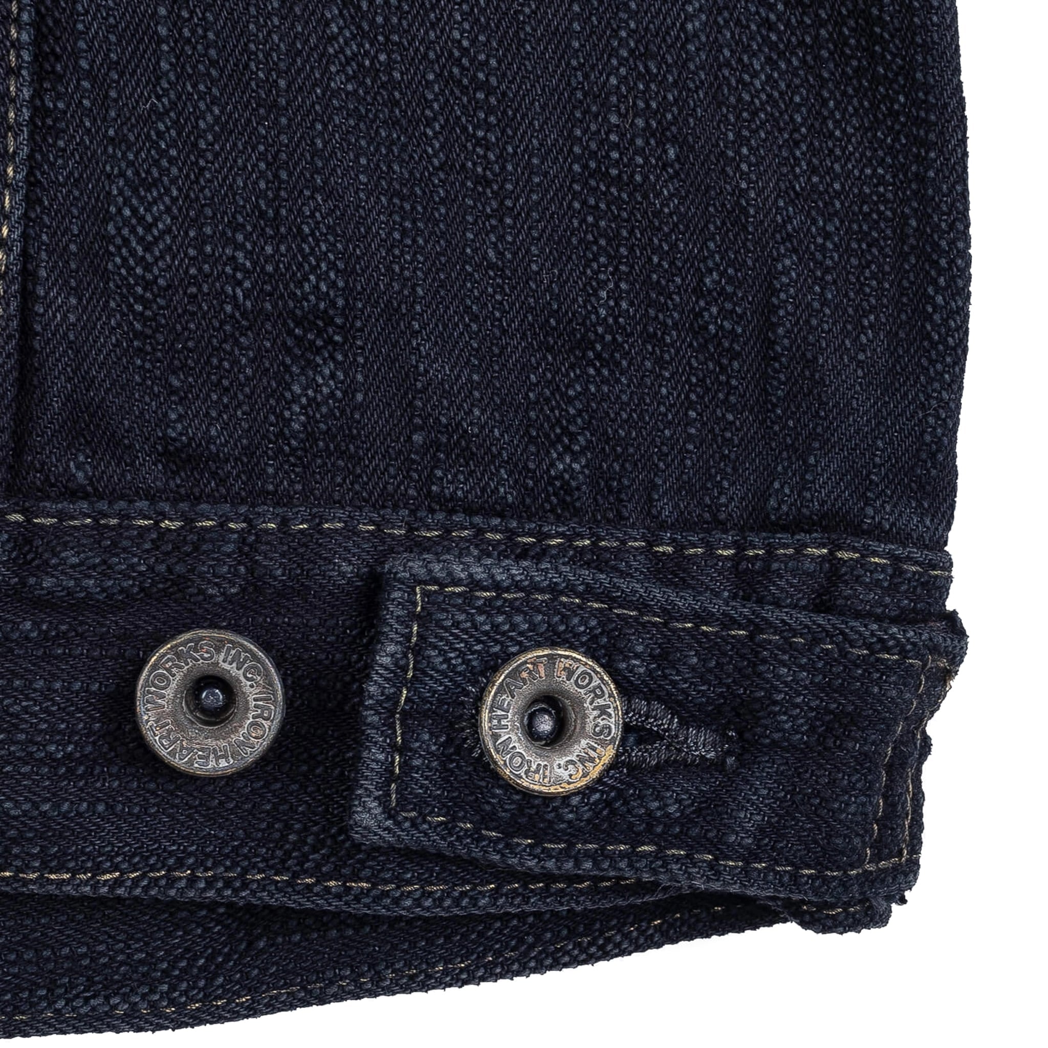 IH-526J-SLBod 16oz Slubby Selvedge Denim Type III Jacket - Indigo Overdyed Black
