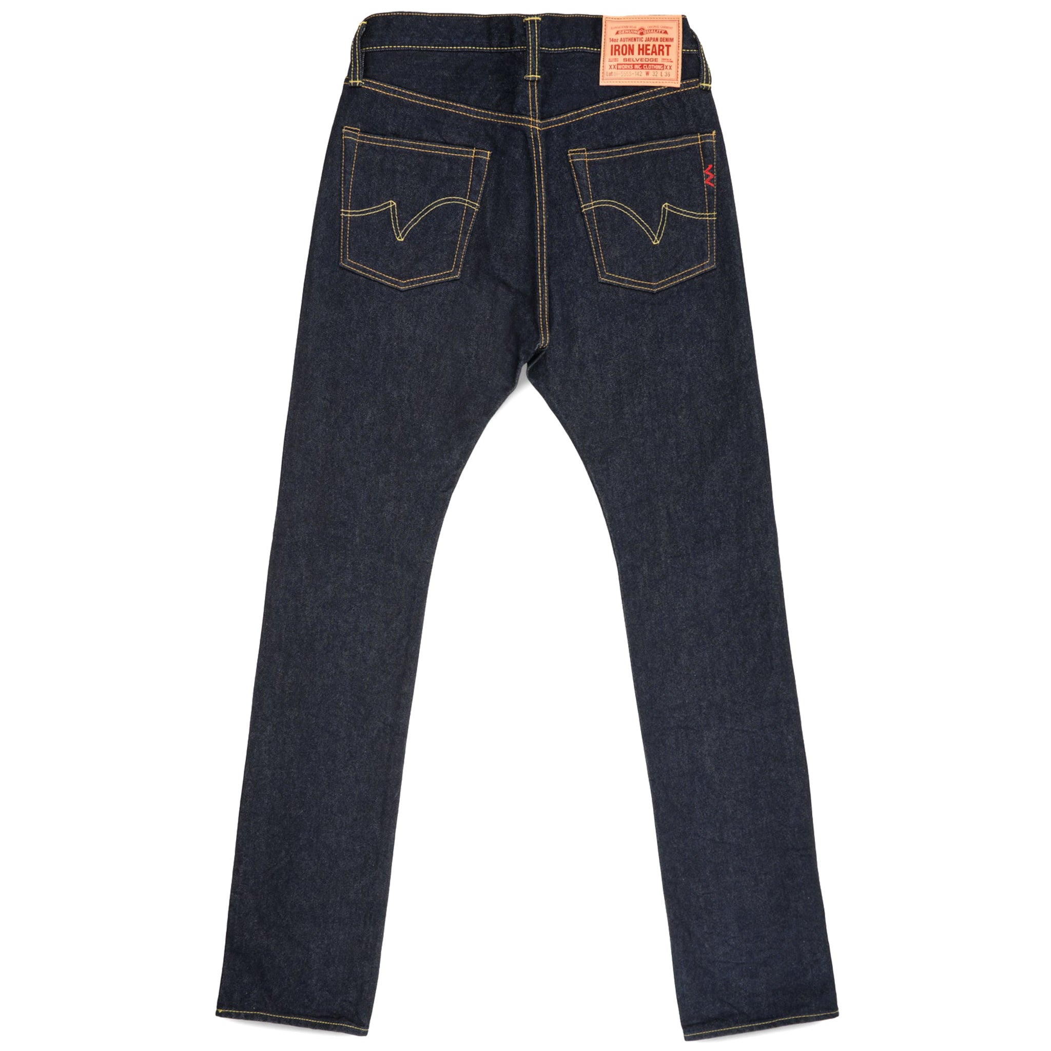 IH-555S-142 14oz Selvedge Denim Slim Cut Jeans - Indigo