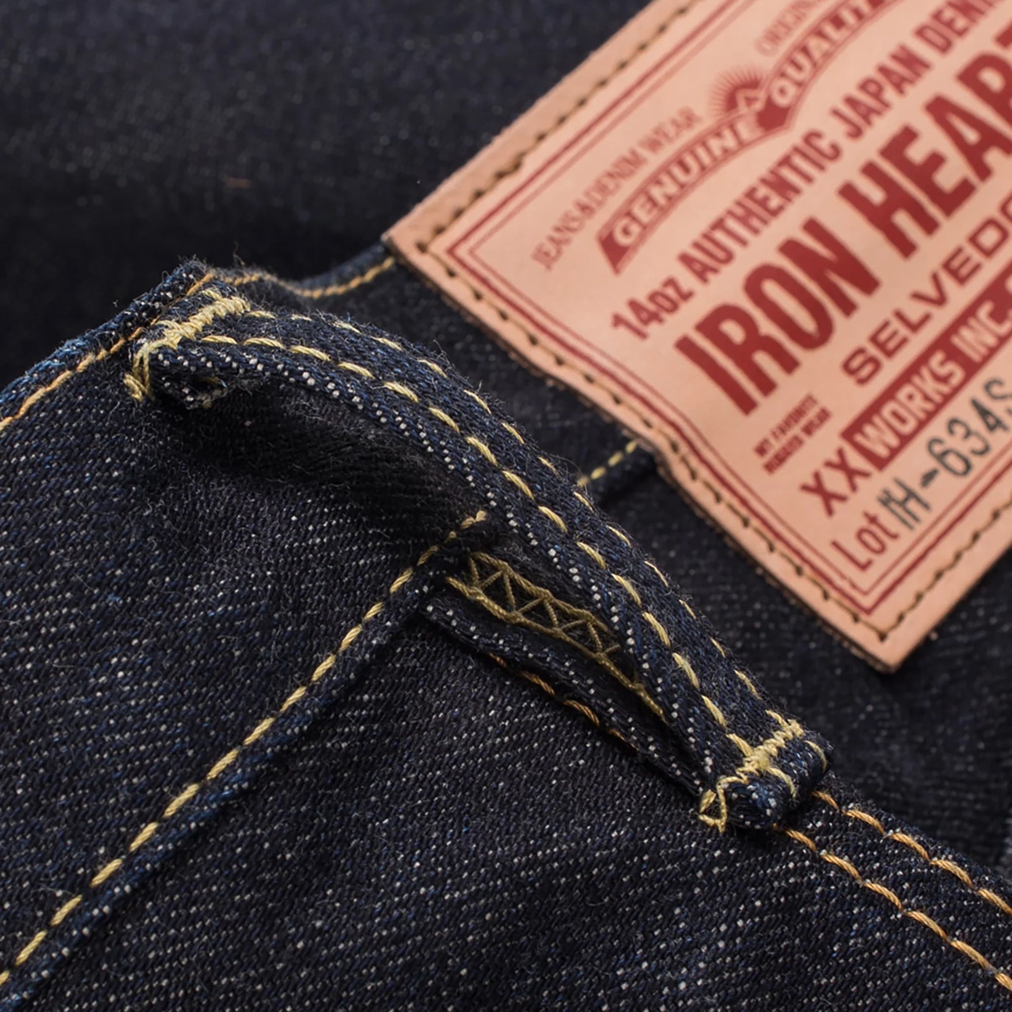 IH-634S-142 14oz Selvedge Denim Straight Cut Jeans - Indigo