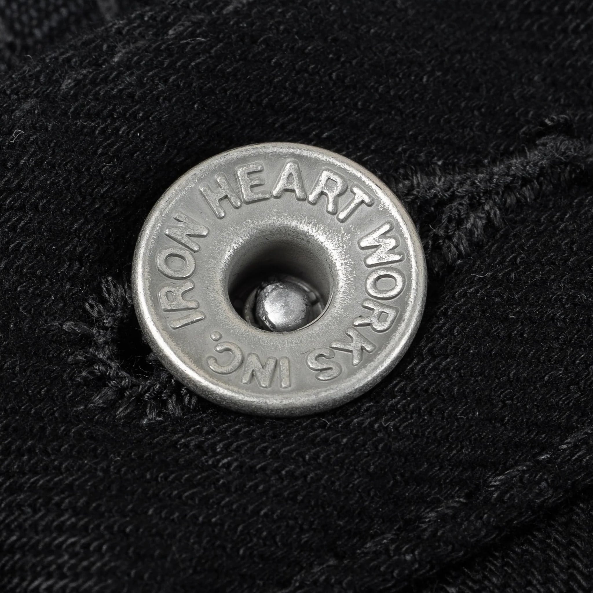 IH-777S-142bb 14oz Selvedge Denim Slim Tapered Cut Jeans - Black/Black