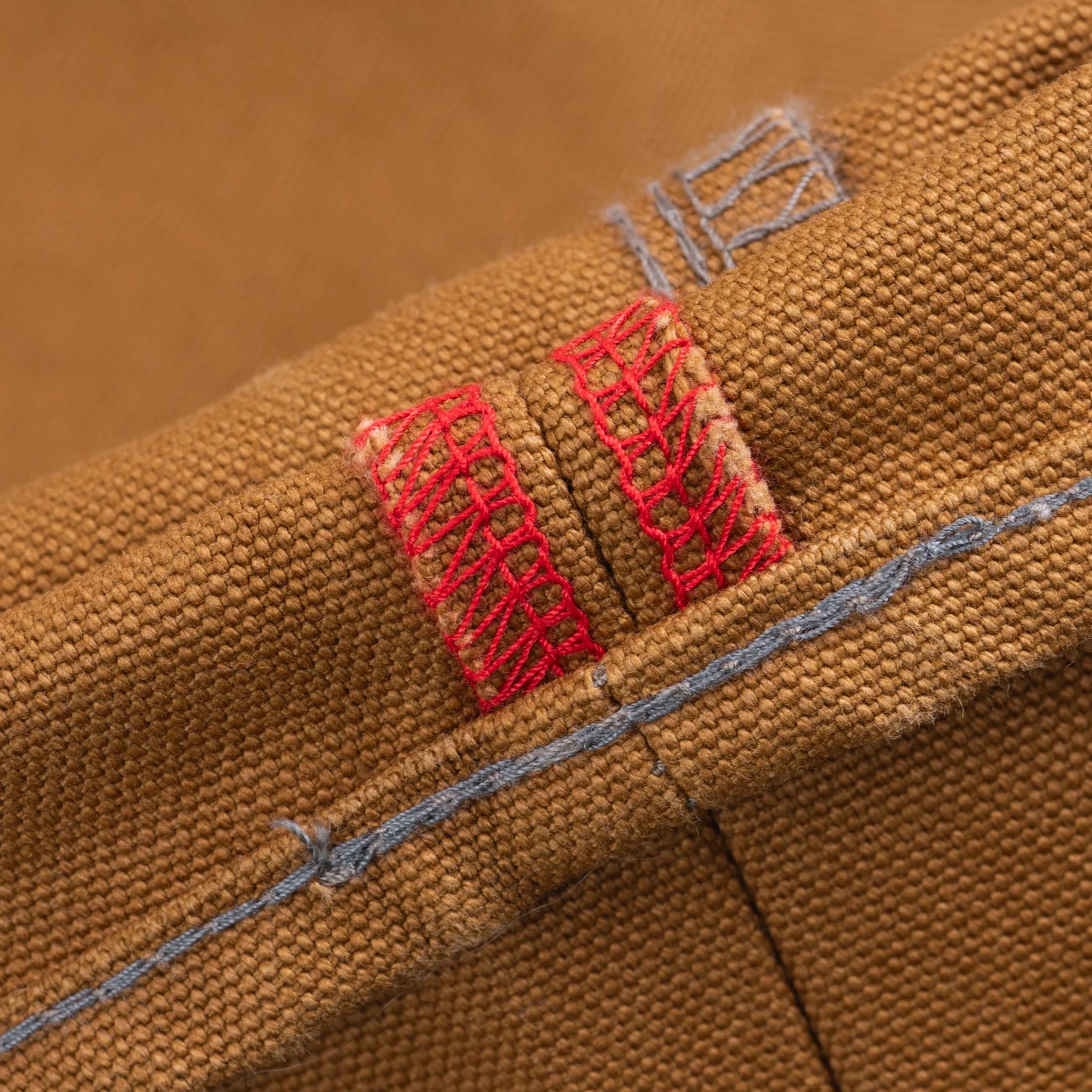 IH-666D 17oz Duck Slim Straight Cut Jeans - Brown