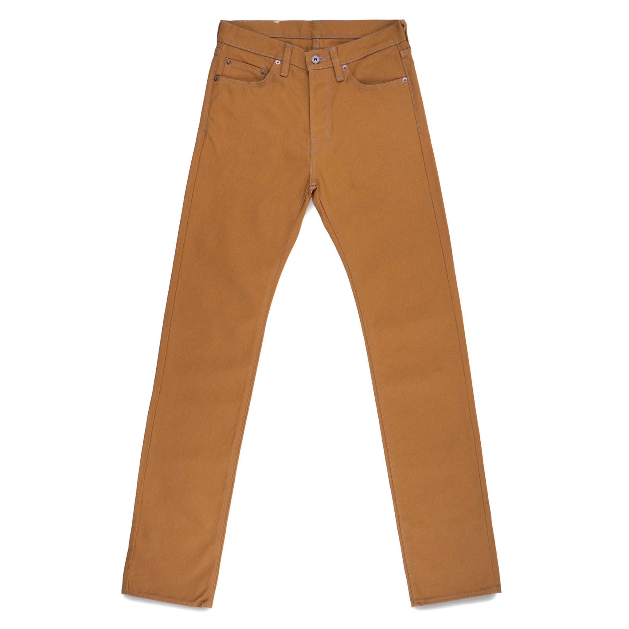 IH-666D 17oz Duck Slim Straight Cut Jeans - Brown