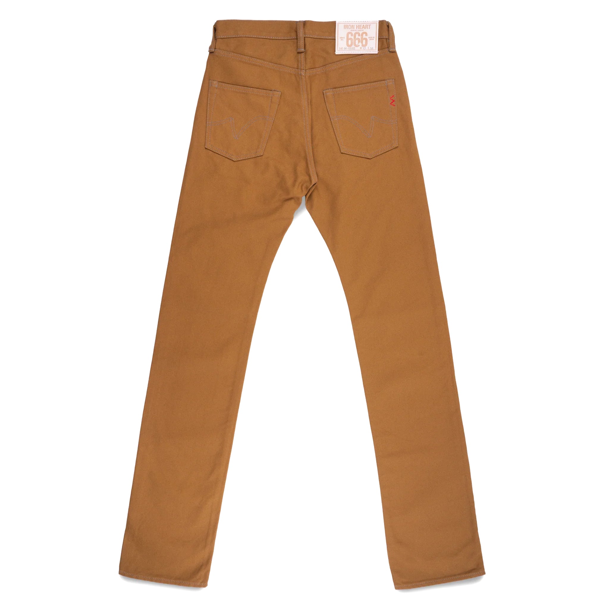 IH-666D 17oz Duck Slim Straight Cut Jeans - Brown