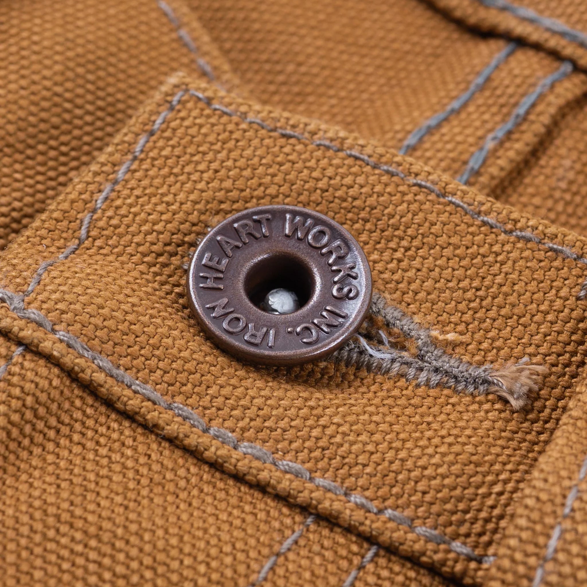 IH-666D 17oz Duck Slim Straight Cut Jeans - Brown