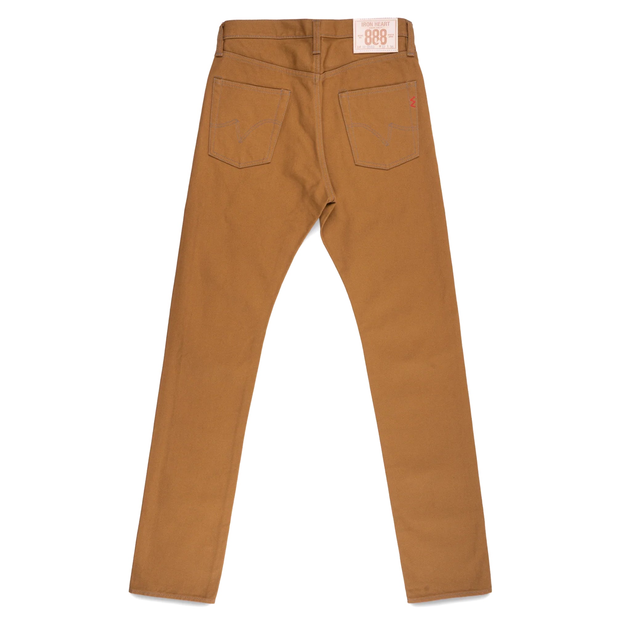 IH-888D 17oz Duck Medium/High Rise Tapered Cut Jeans - Brown