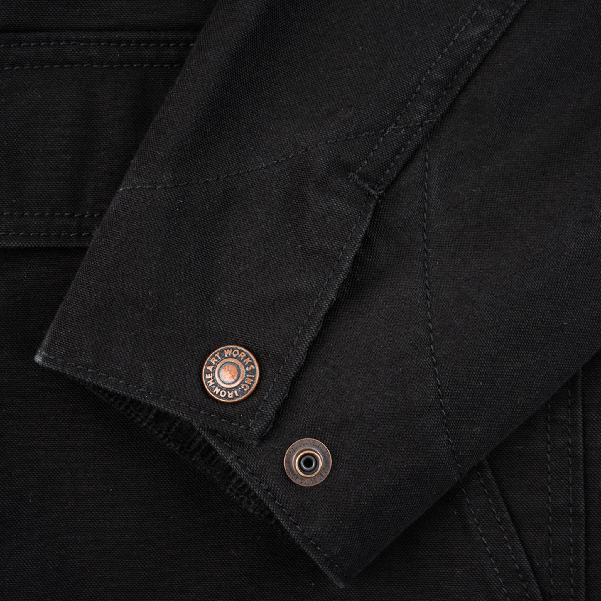 IHJ-148-BLK 10oz Kurashikizome® Organic Cotton Duck Chore Jacket - Black