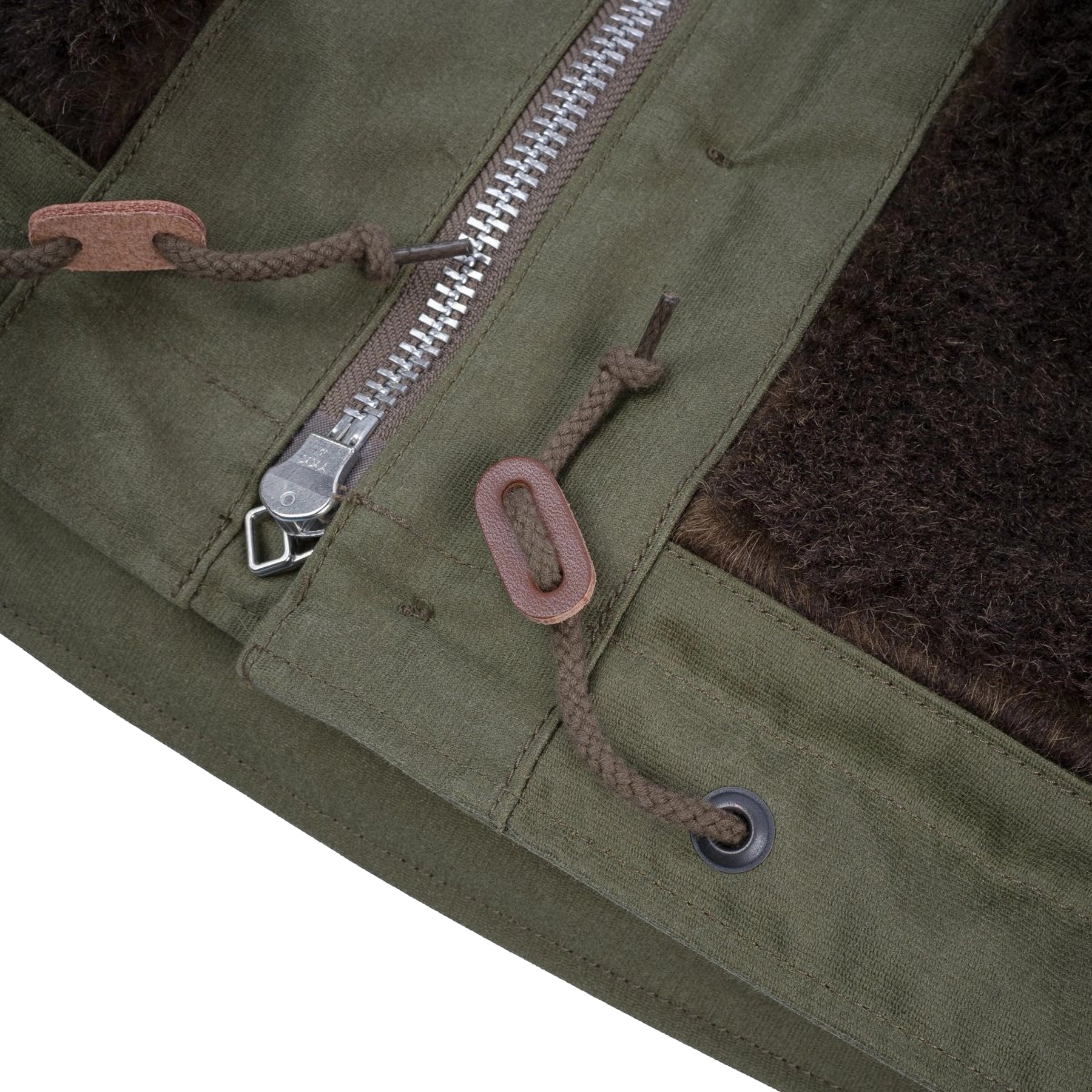 IHM-37-GRN Oiled Whipcord N1 Deck Jacket - Army Green