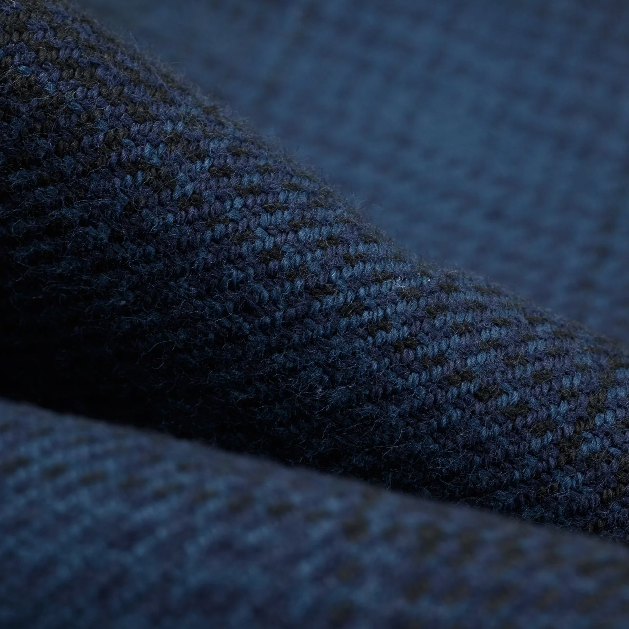 IHSH-265-NAV Ultra Heavy Flannel Ombré Check Work Shirt - Navy/Black