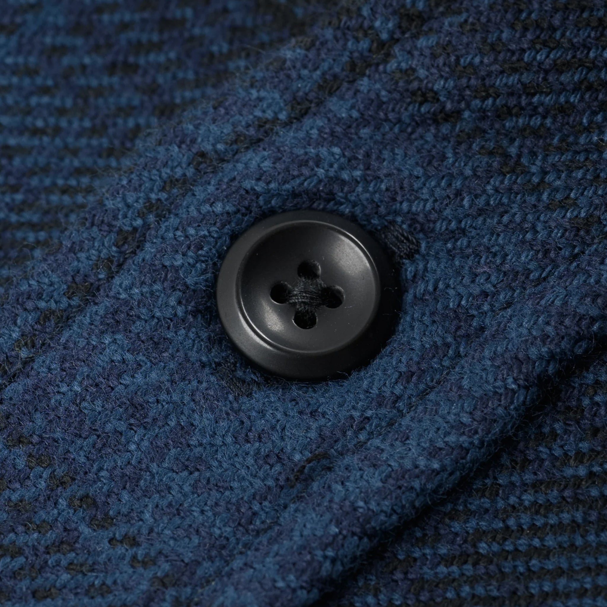 IHSH-265-NAV Ultra Heavy Flannel Ombré Check Work Shirt - Navy/Black
