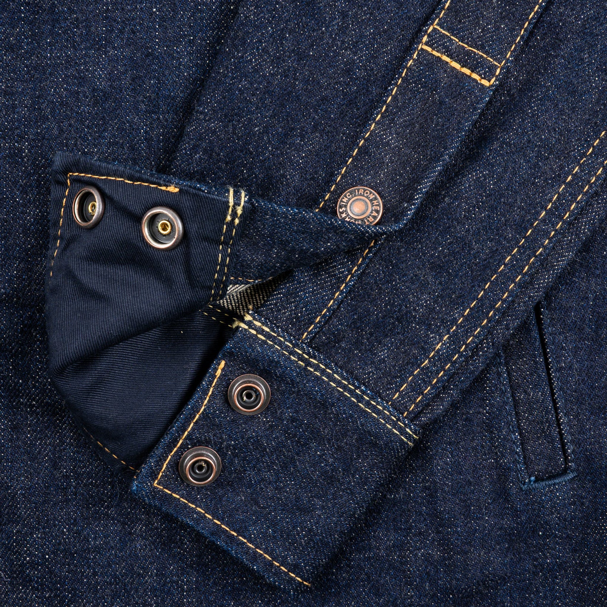 IHSH-292-IND 18oz Vintage Selvedge Denim CPO Shirt - Indigo