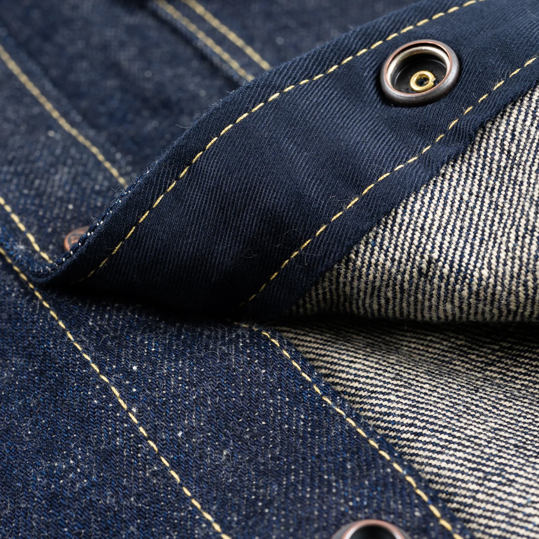 IHSH-292-IND 18oz Vintage Selvedge Denim CPO Shirt - Indigo