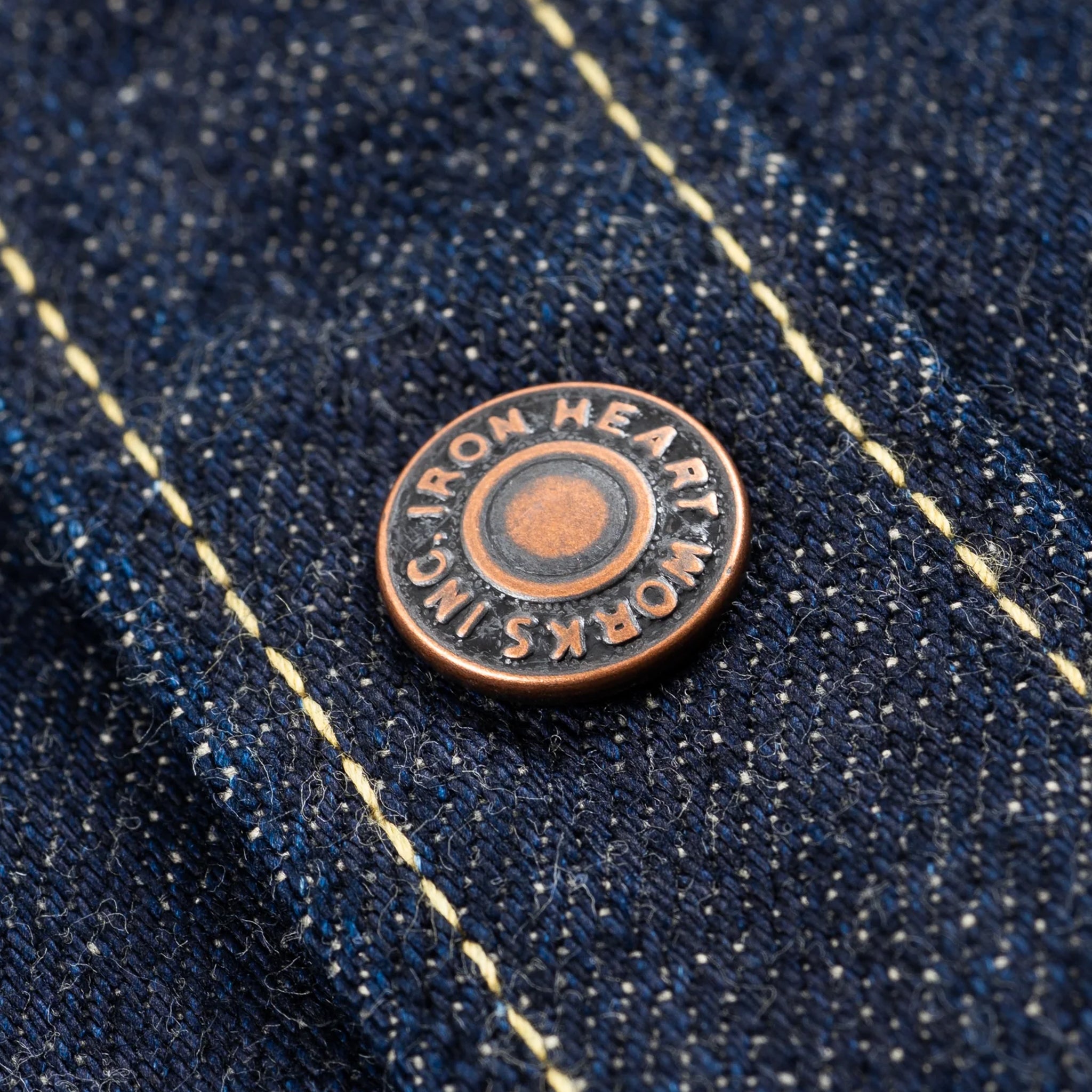 IHSH-292-IND 18oz Vintage Selvedge Denim CPO Shirt - Indigo