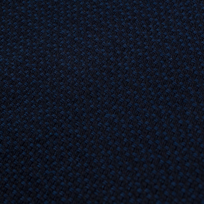 Iron Heart IHSH-380-IND 12oz Dobby Cloth Work Shirt Indigo Fabric Close Up
