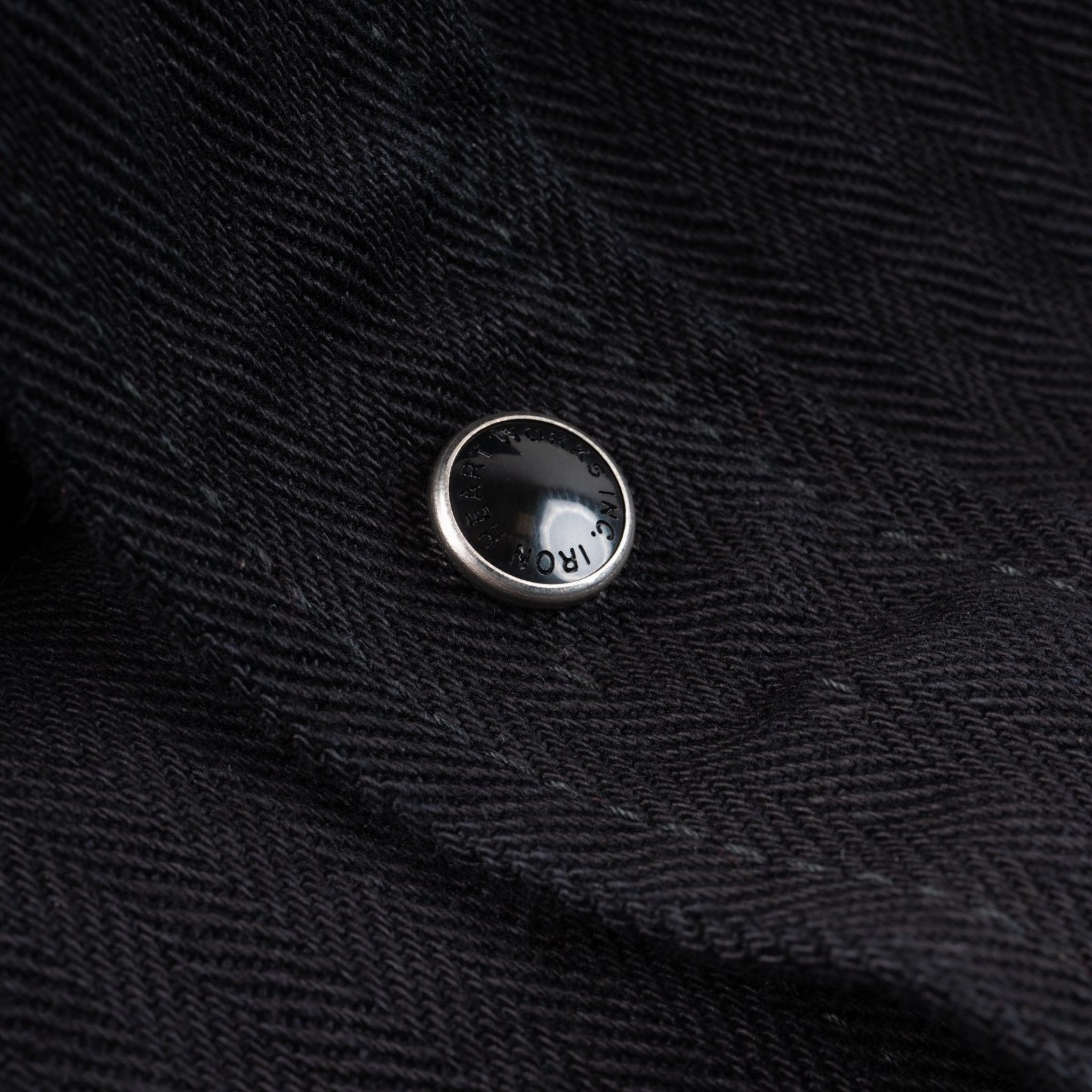 IHSH-410-BLK 14oz Herringbone CPO Western Shirt - Black