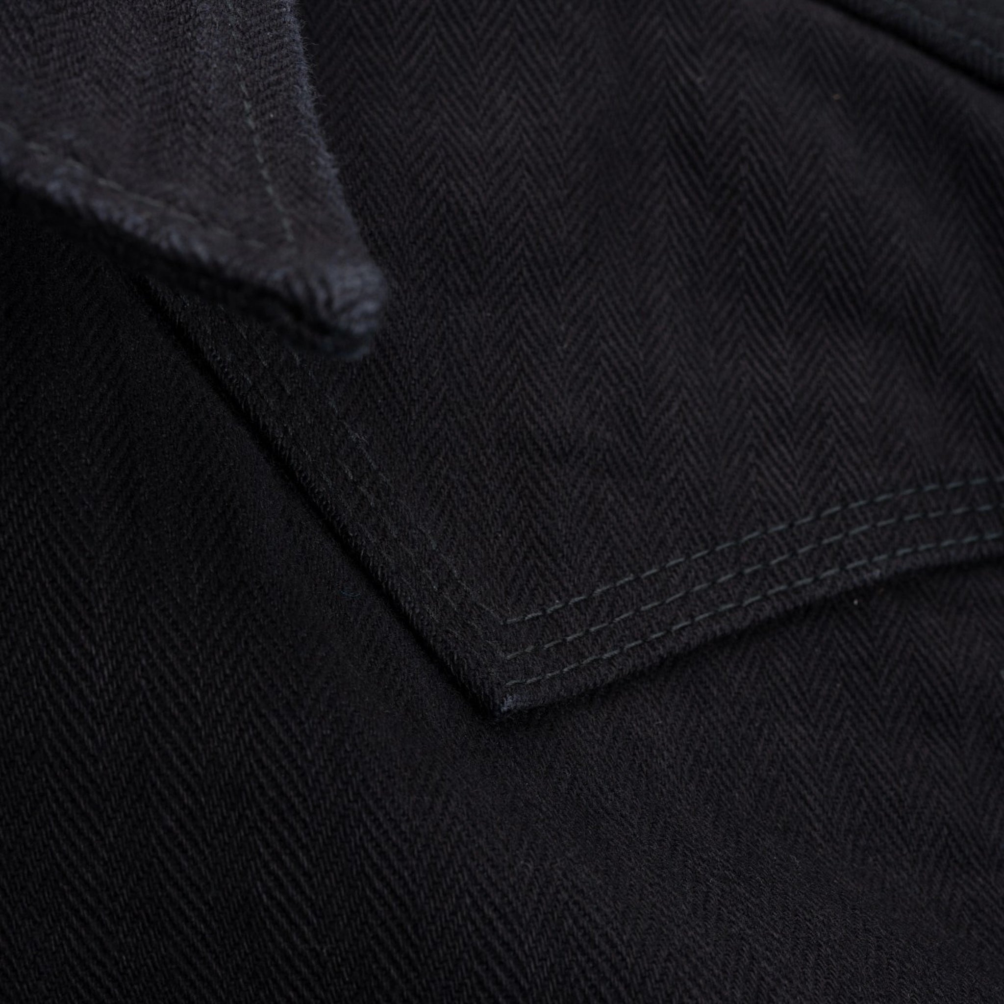 IHSH-410-BLK 14oz Herringbone CPO Western Shirt - Black