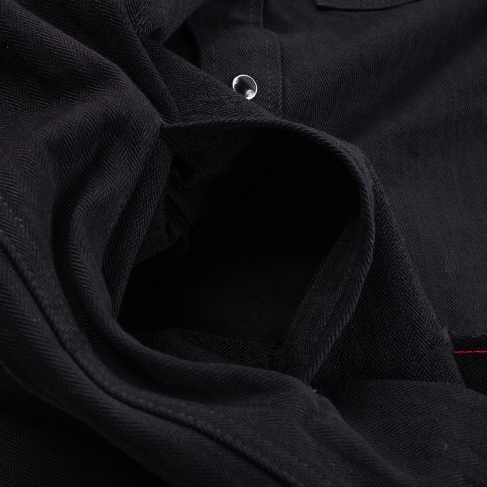 IHSH-410-BLK 14oz Herringbone CPO Western Shirt - Black