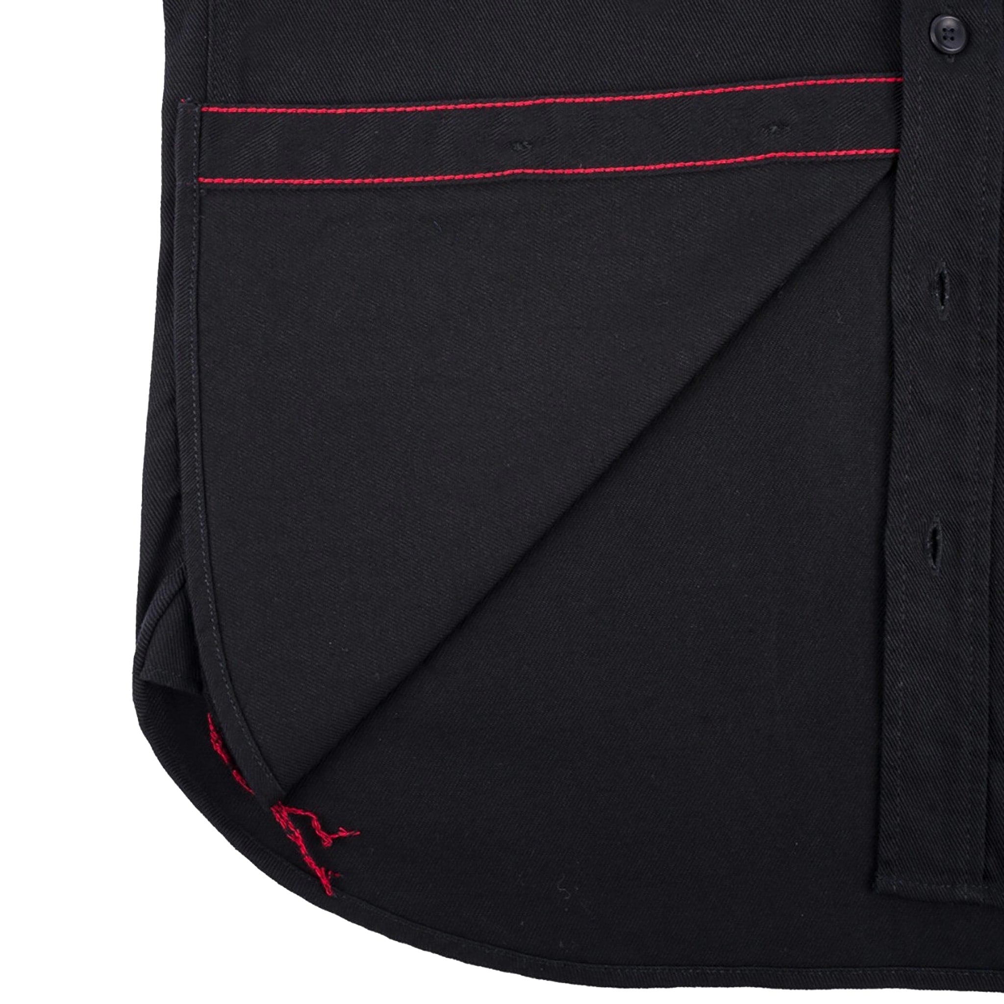 IHSH-414-BLK 9oz Cotton Linen Work Shirt - Black