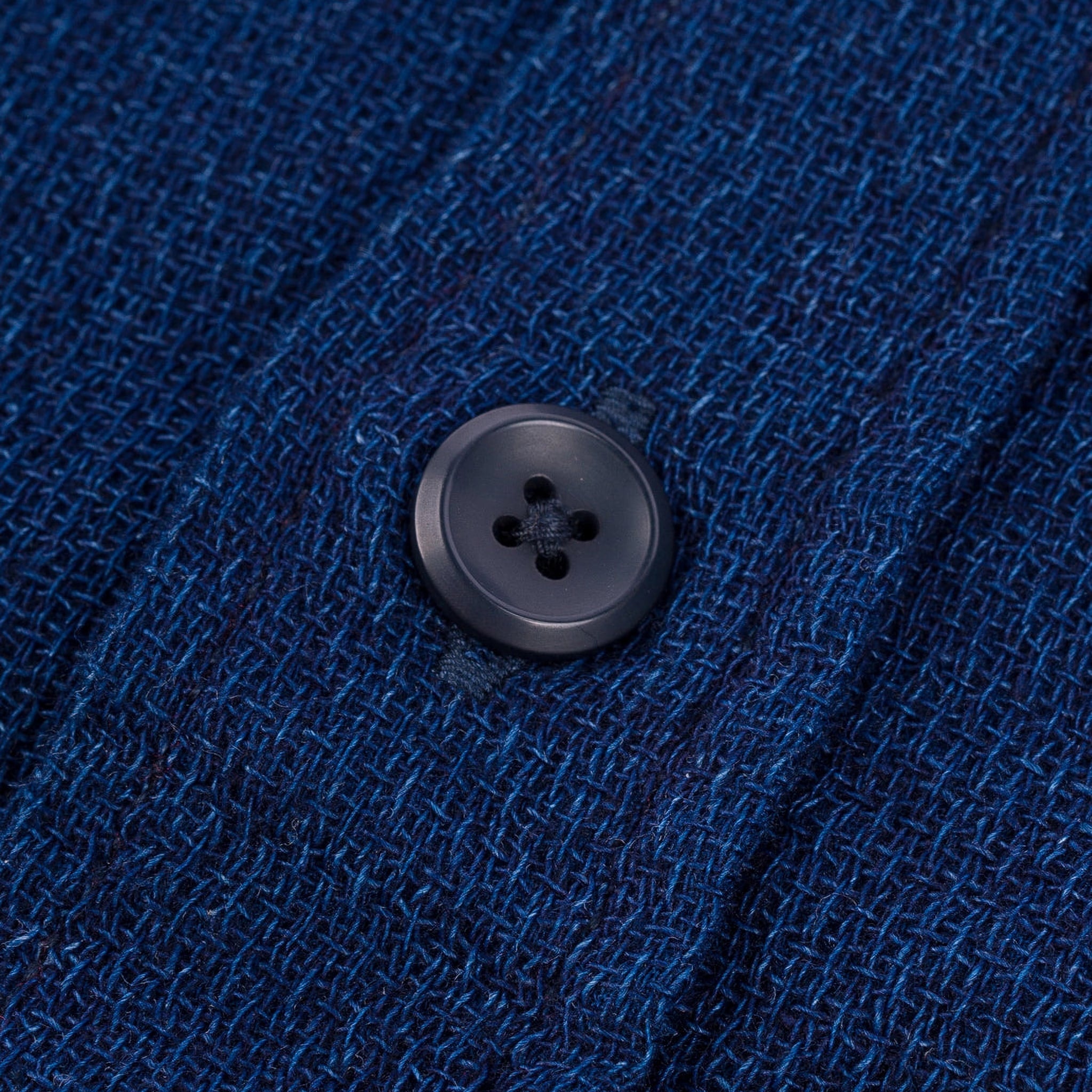 IHSH-417-IND 5oz Double Gauze Short Sleeved Work Shirt - Indigo