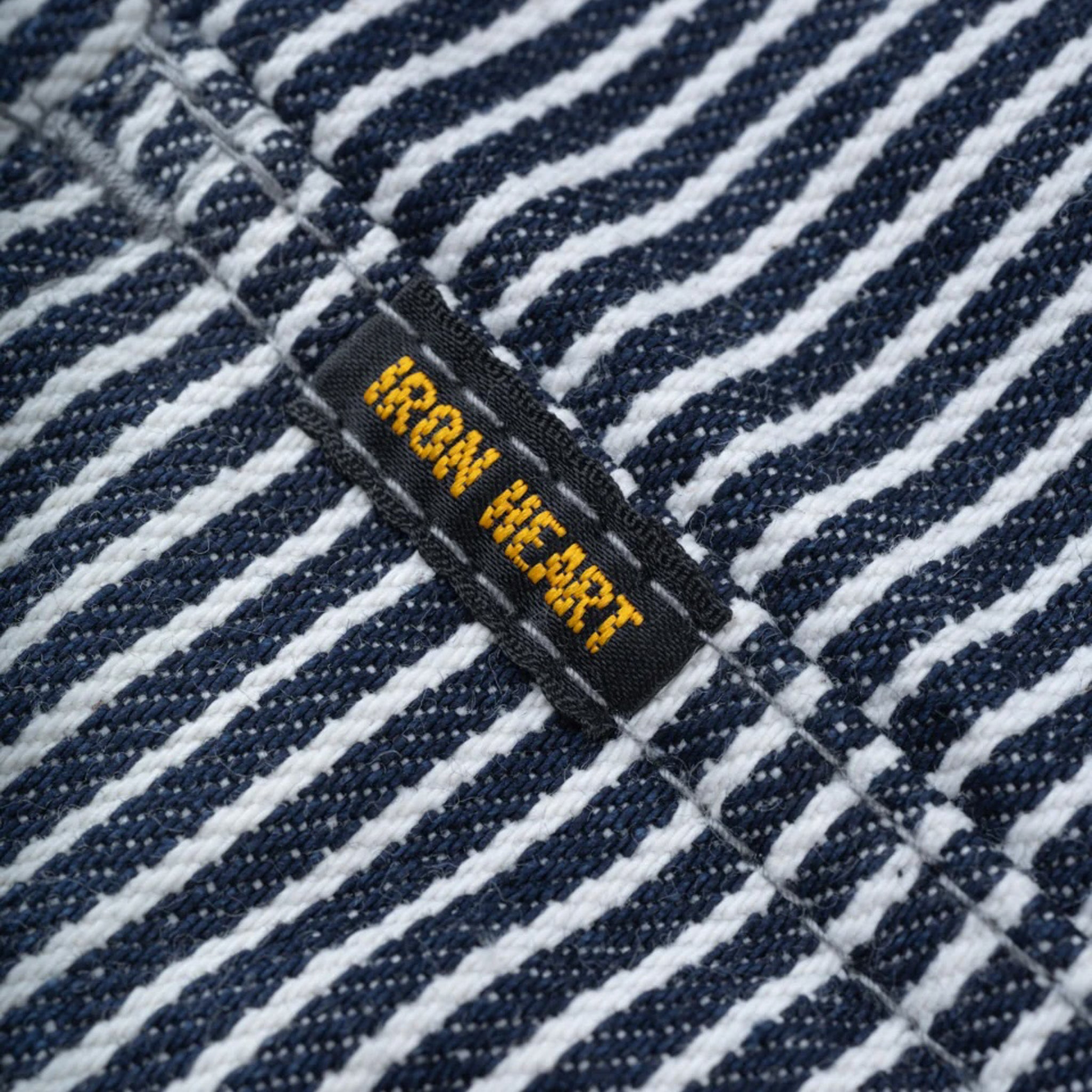 IHSH-421-IND 12oz Hickory Stripe CPO Shirt - Indigo
