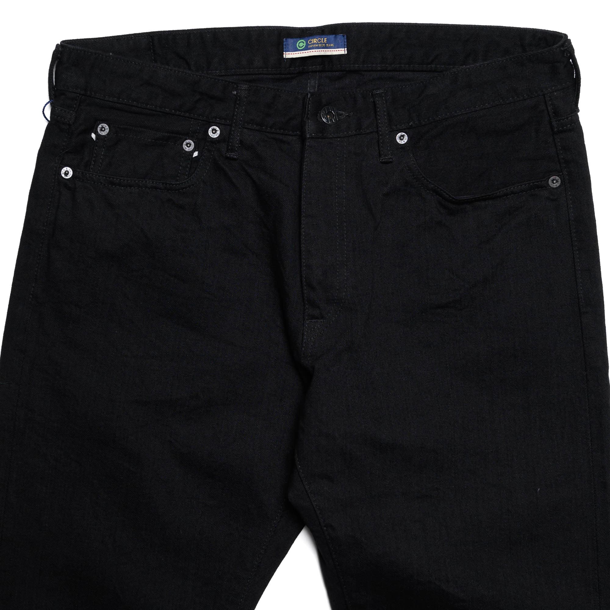 J214 14oz Black Tapered Selvedge Jeans