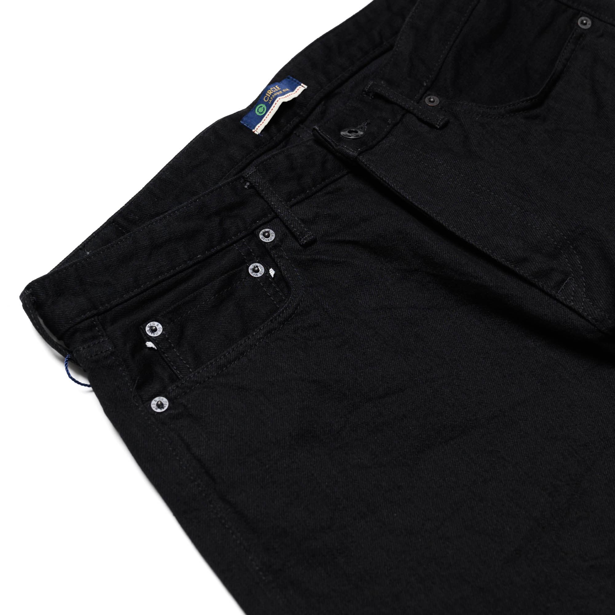 J214 14oz Black Tapered Selvedge Jeans