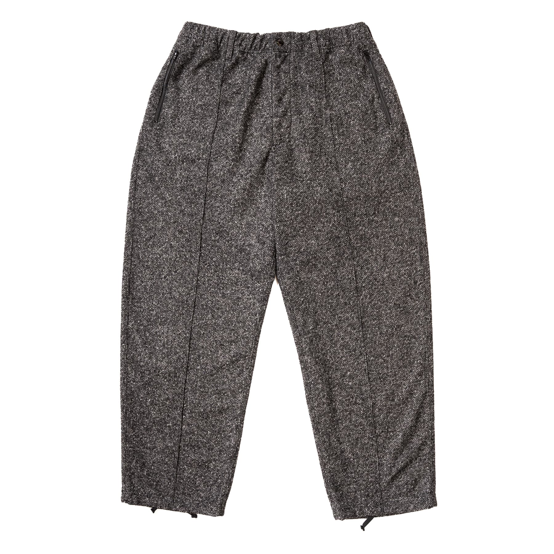 Knit Leisure Pant - Charcoal Wool Poly Melange Knit