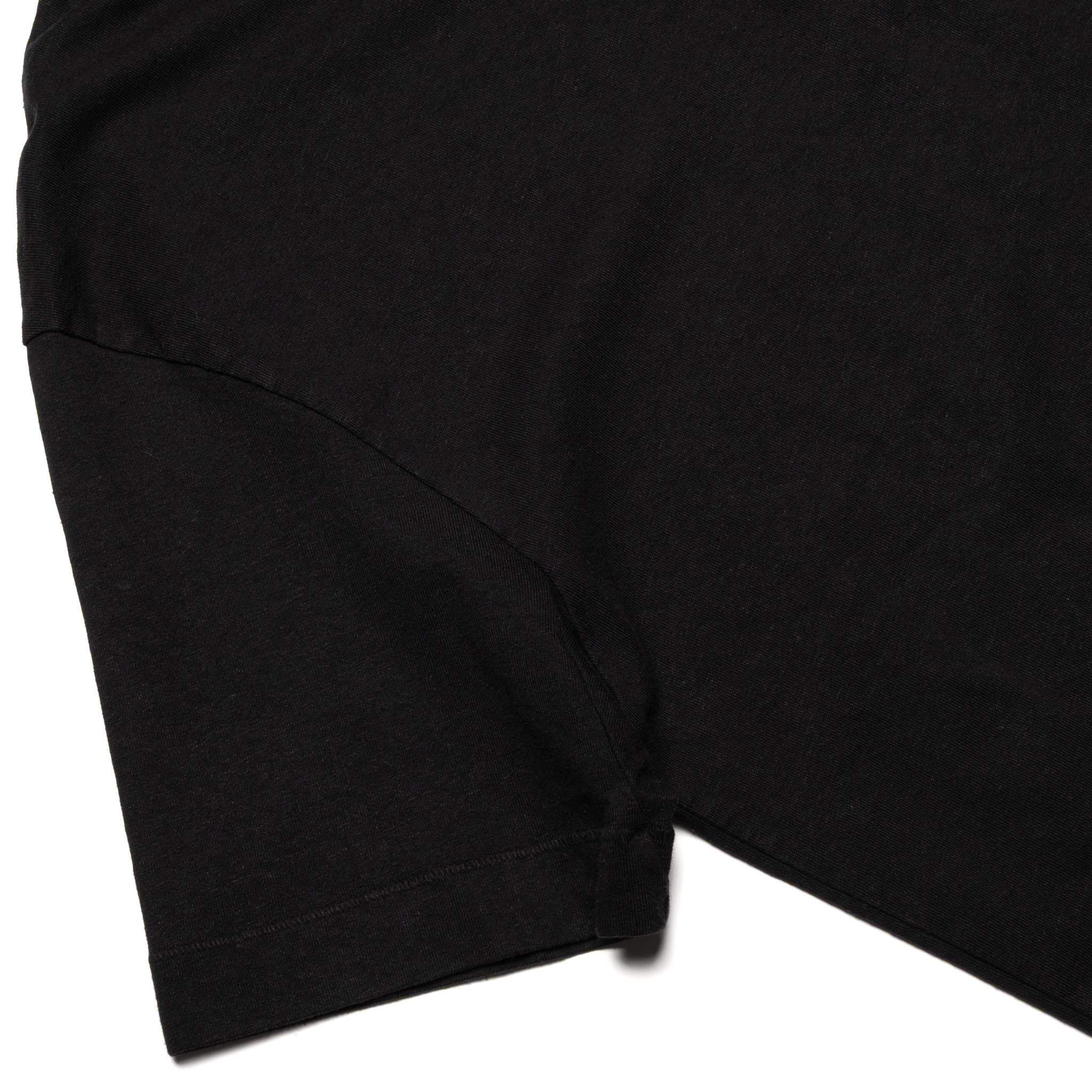 GIZAZIP01.99.4 Sturdy Boxy Fit Giza Cotton-Hemp Zip T-Shirt Black