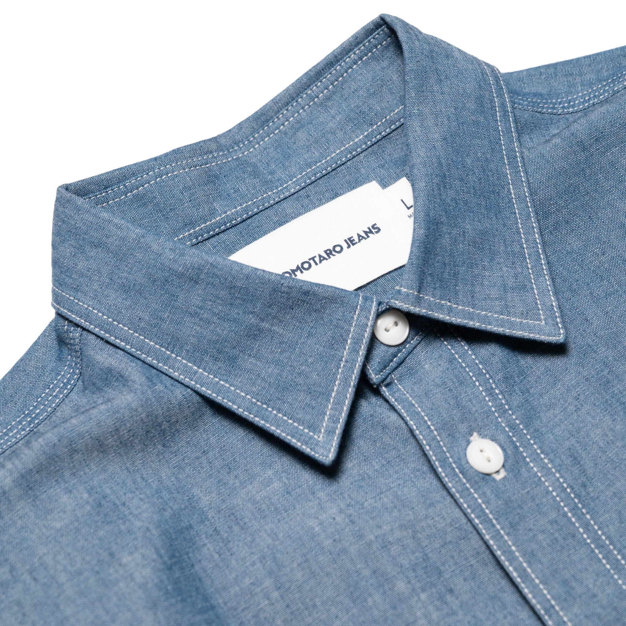 MALS1001 Triple Stitch L/S Chambray Shirt