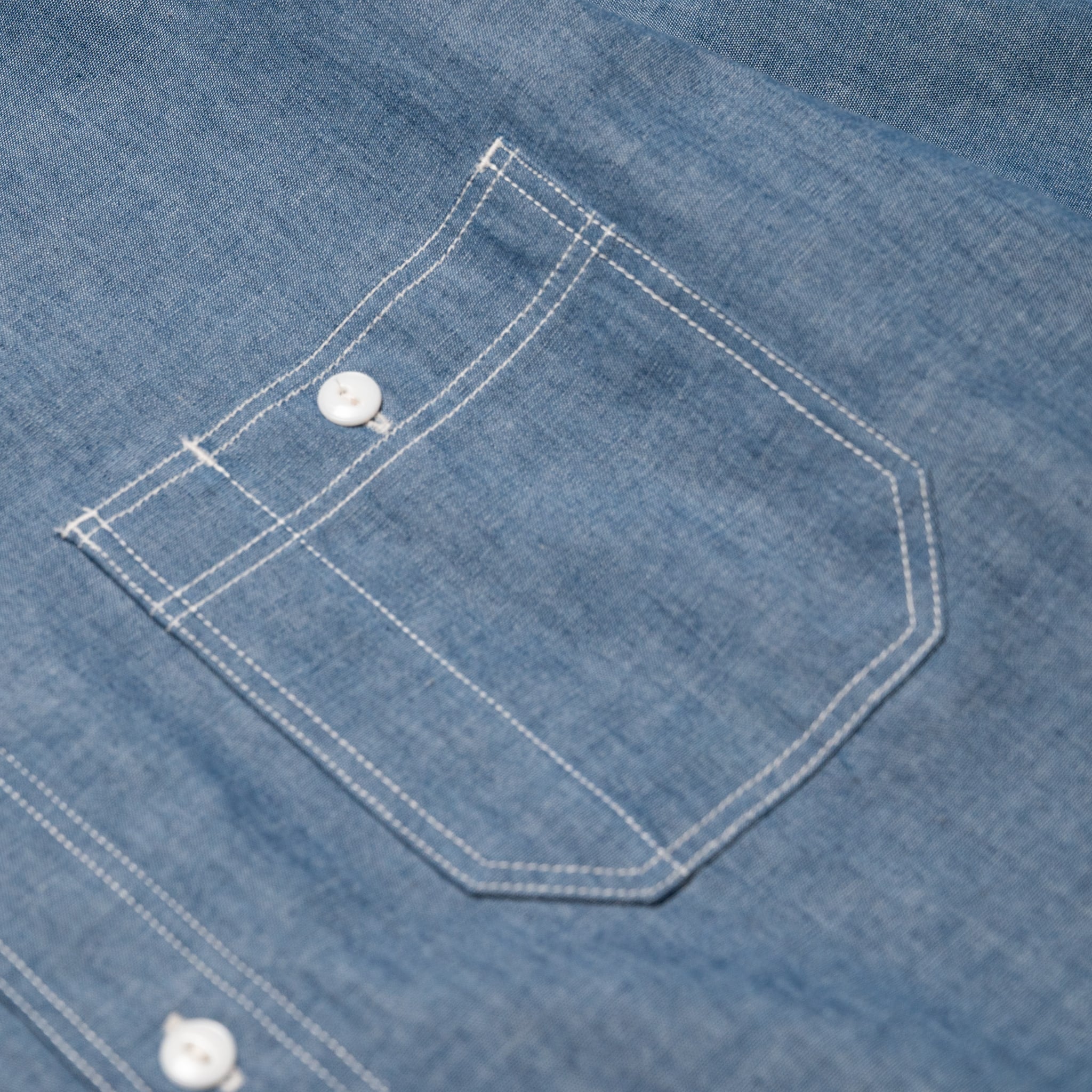 MALS1001 Triple Stitch L/S Chambray Shirt