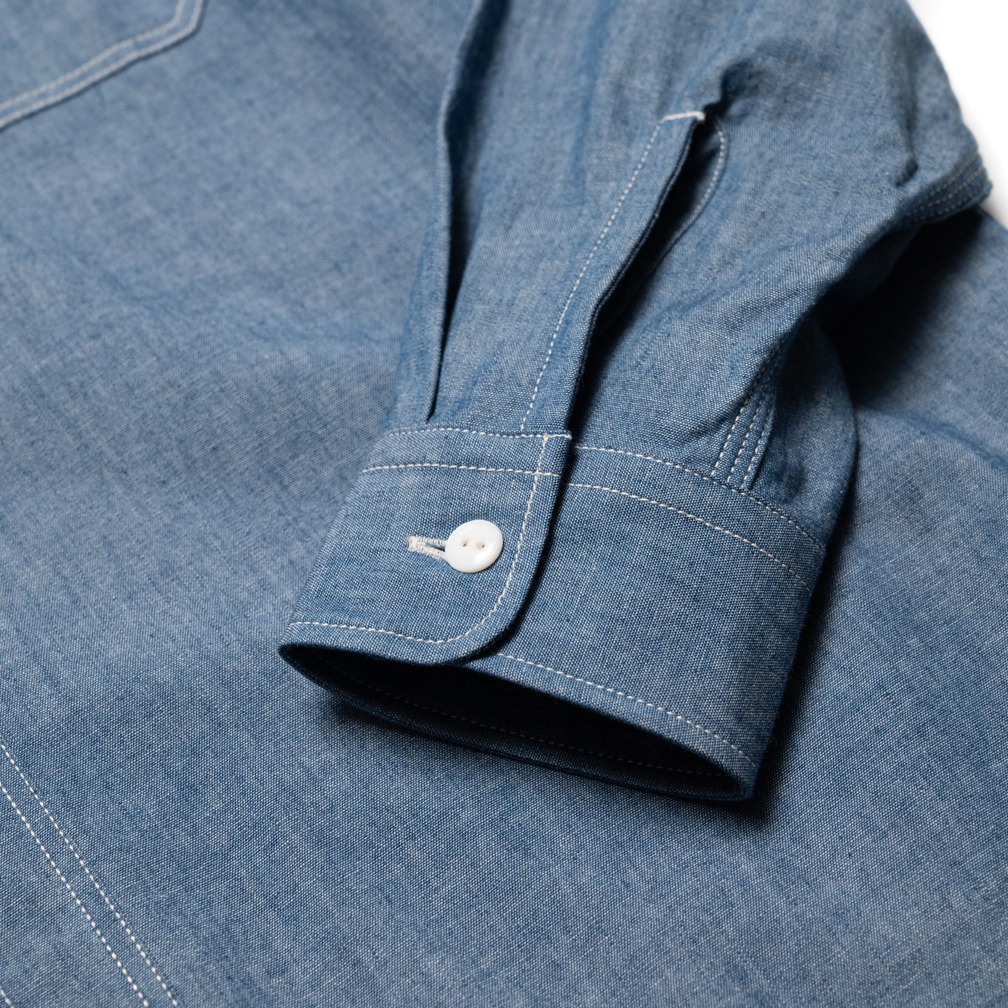 MALS1001 Triple Stitch L/S Chambray Shirt