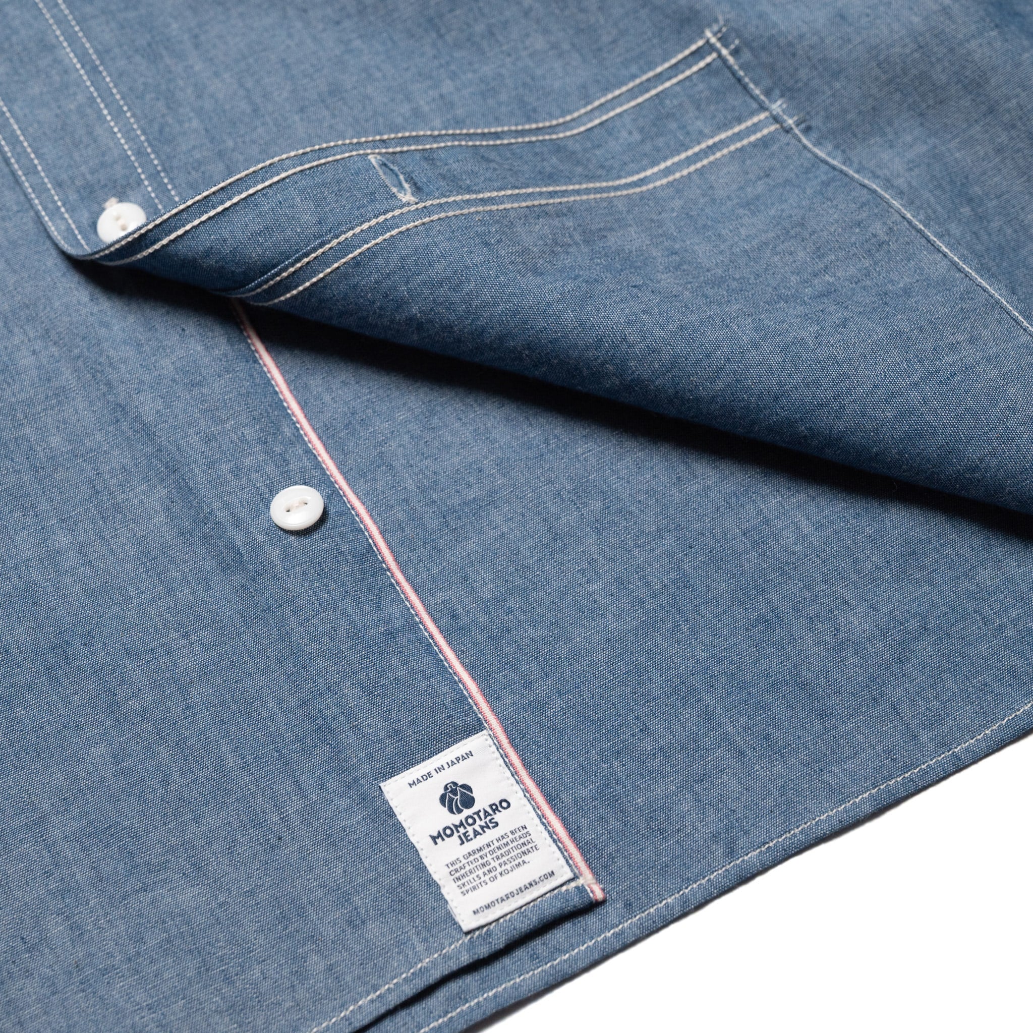 MALS1001 Triple Stitch L/S Chambray Shirt