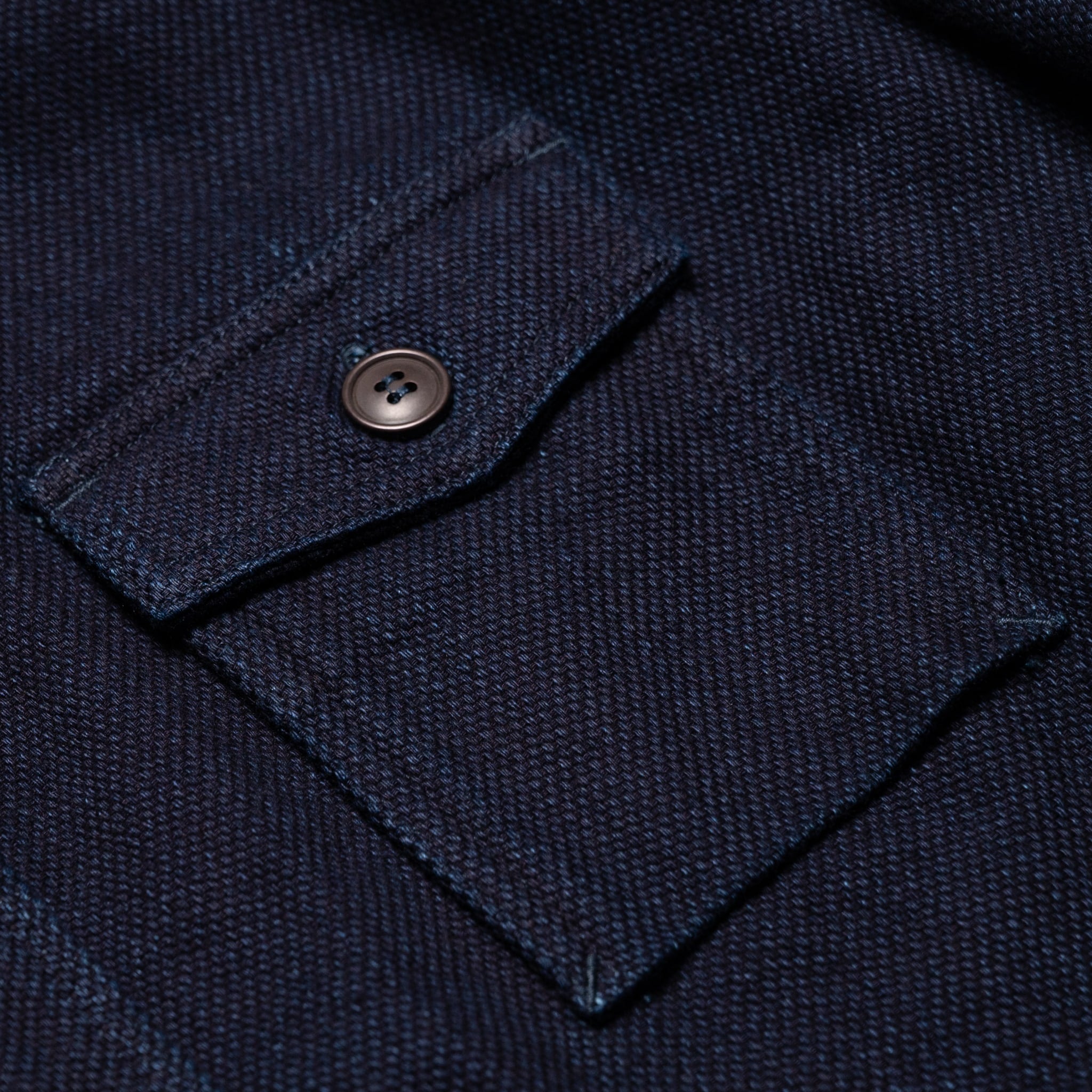 MZLS1070 Work Shirt Heavyweight Indigo Sashiko Dobby