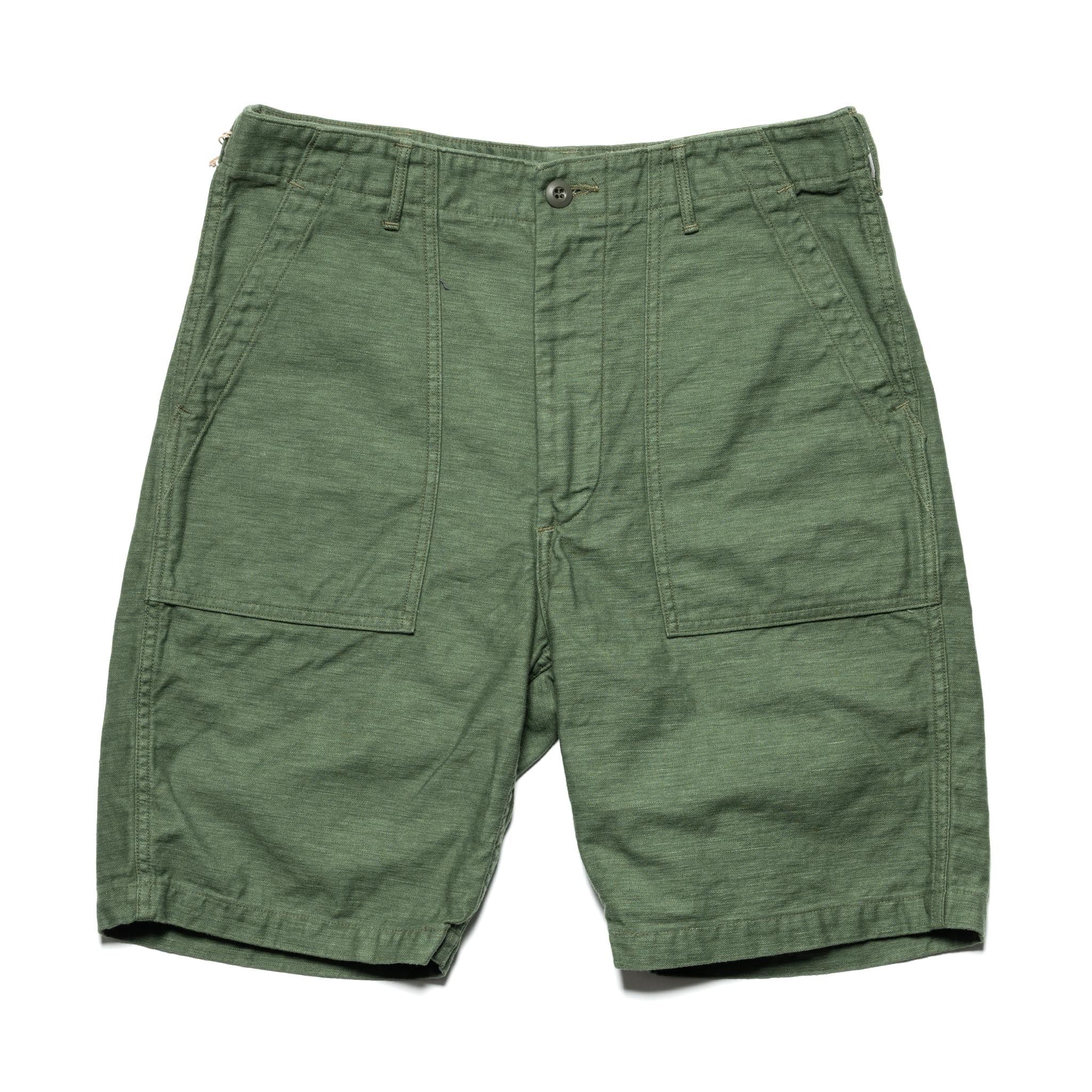 orSlow 01-7002-16 U.S. Army Fatigue Shorts Green | BlackBlue