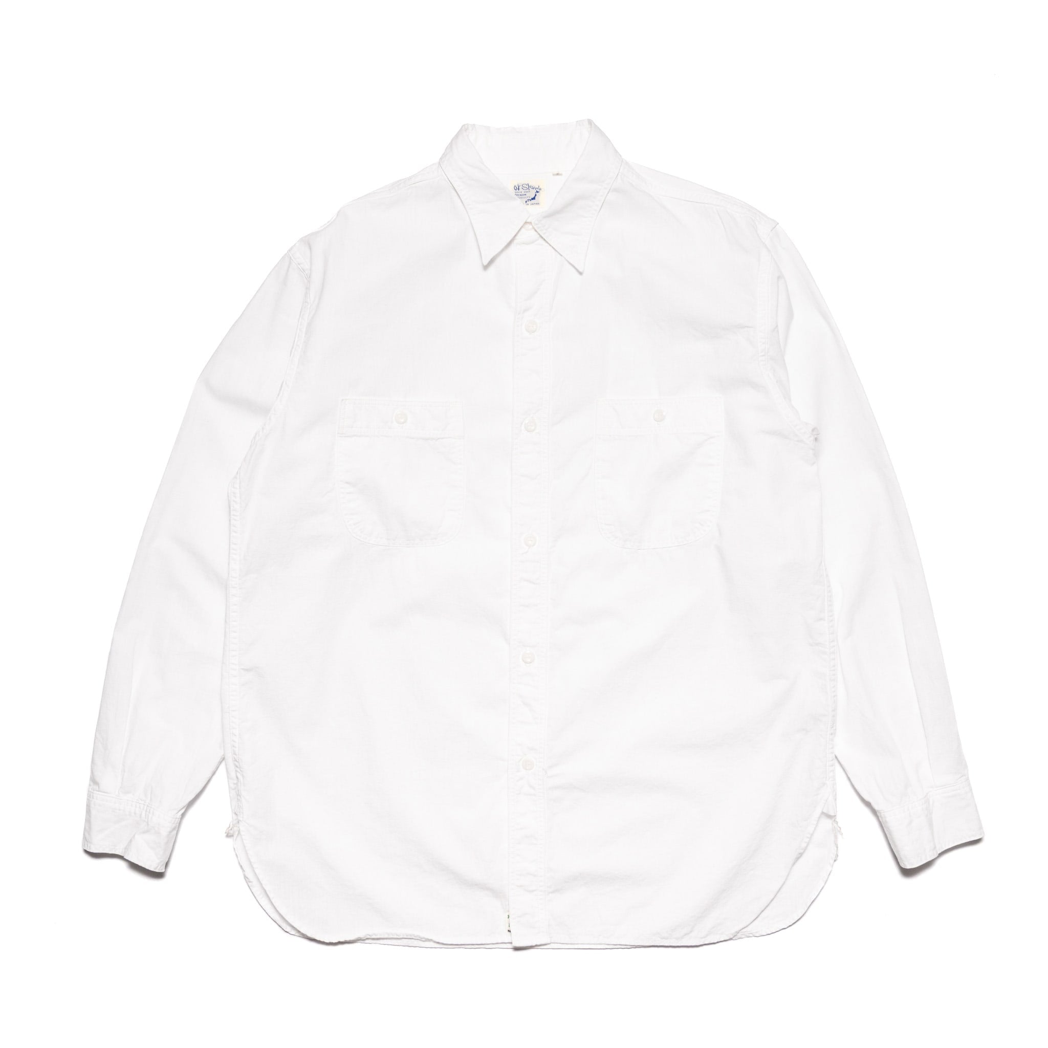 Relax Fit Chambray Work Shirt - White