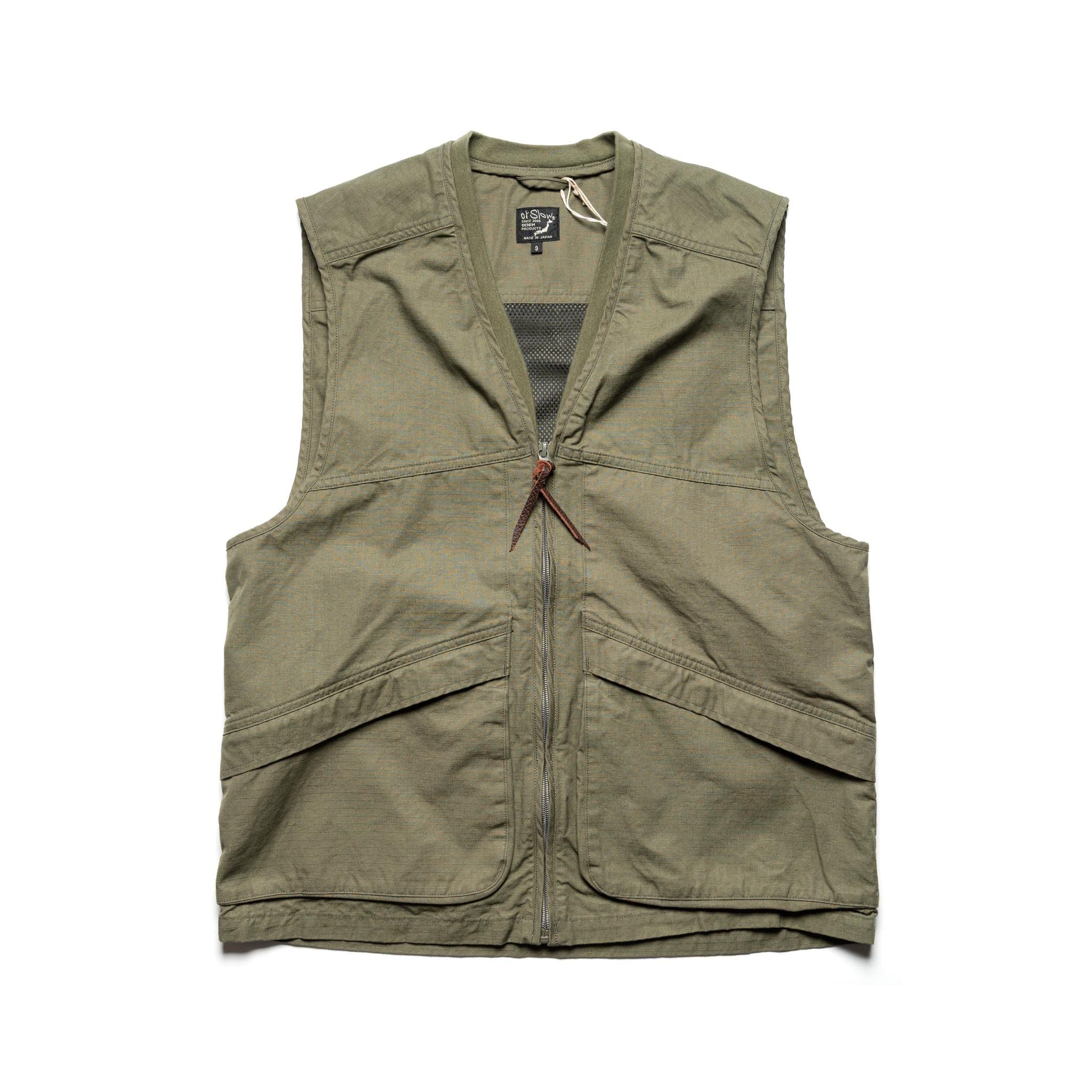 orSlow 01-9020-76 Utility Vest Army Green | BlackBlue