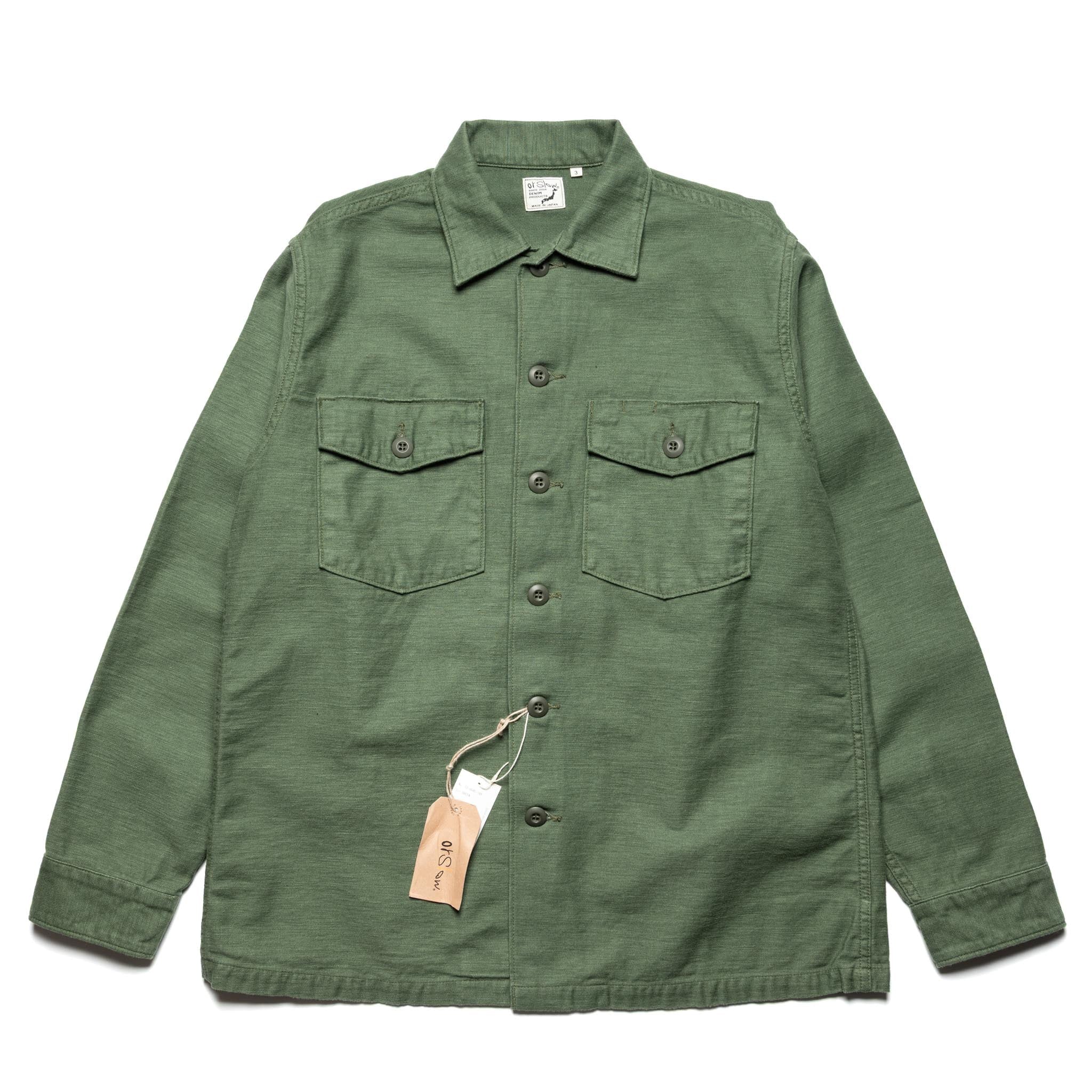 orSlow 03-8045-16 U.S. Army Fatigue Shirt Green | BlackBlue