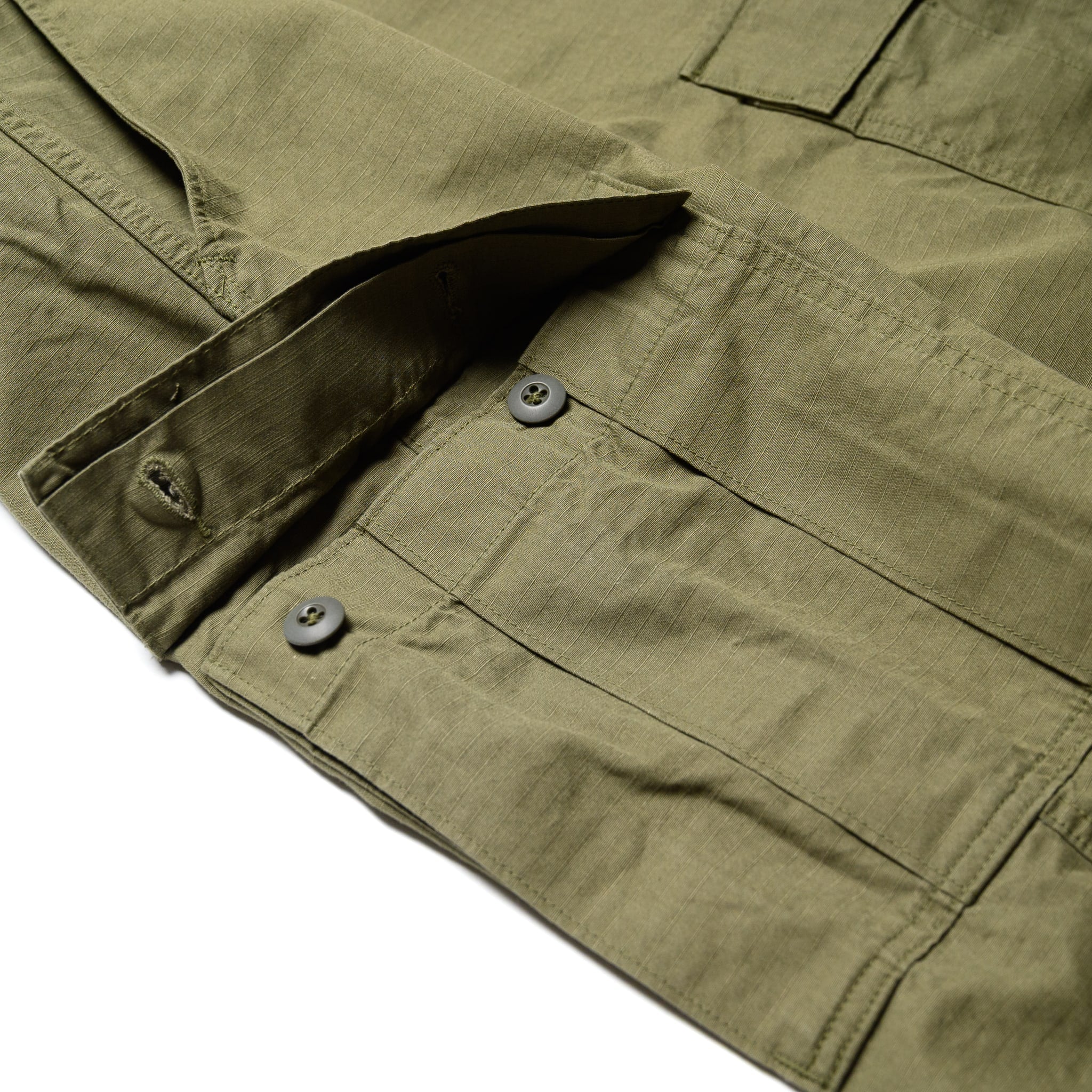 Vintage Fit 6 Pocket Cargo Pants - Army Green