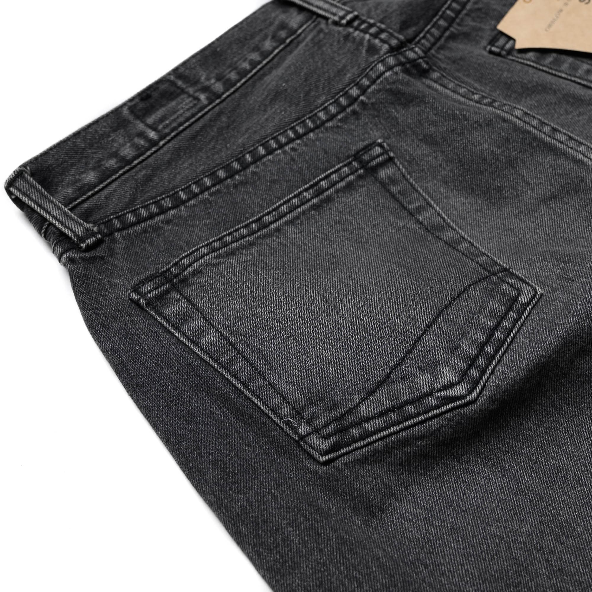orslow 107 Ivy Fit Black Stone Back Pocket Detail