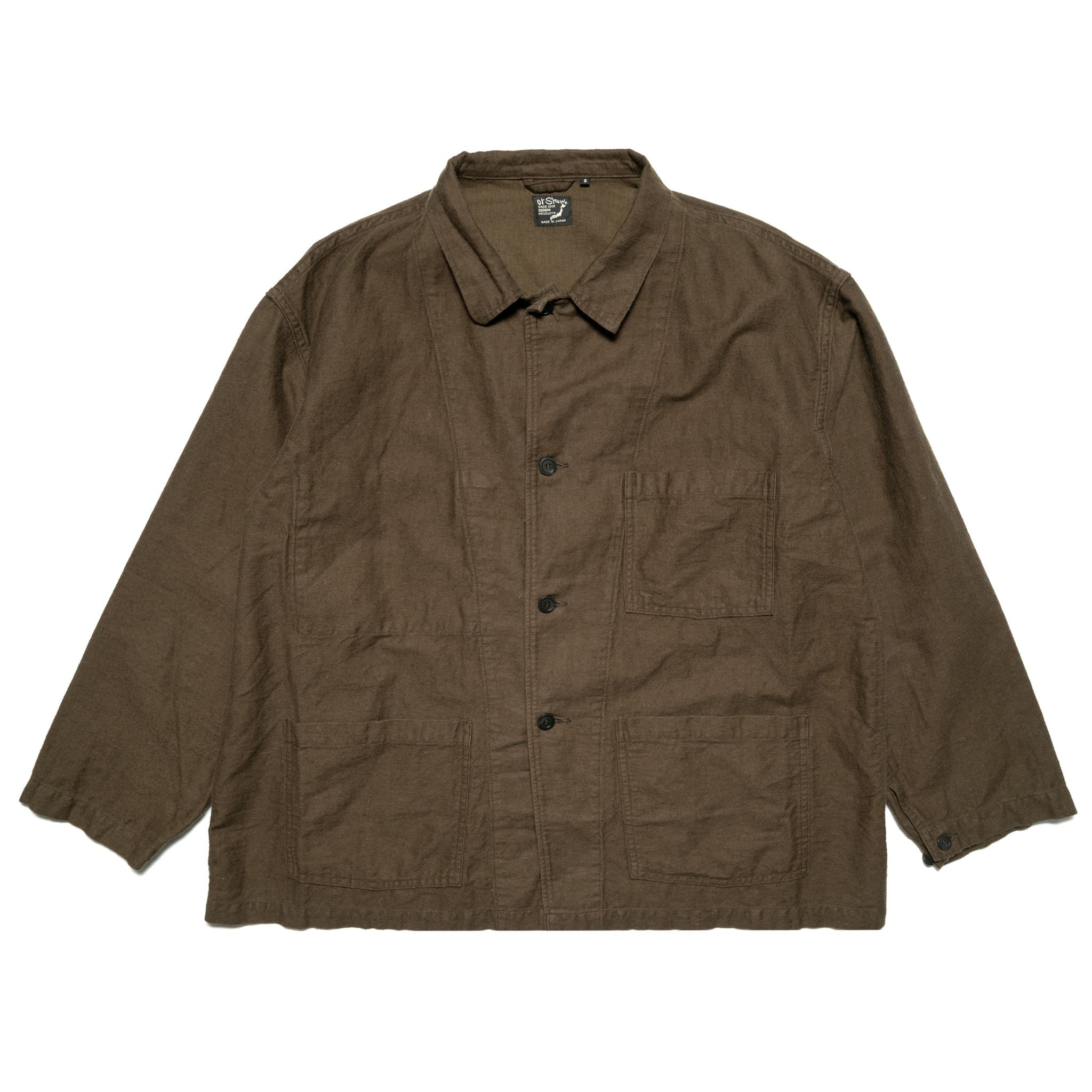CL Moleskin Relax Fit Simple Work Jacket - Coffee Brown
