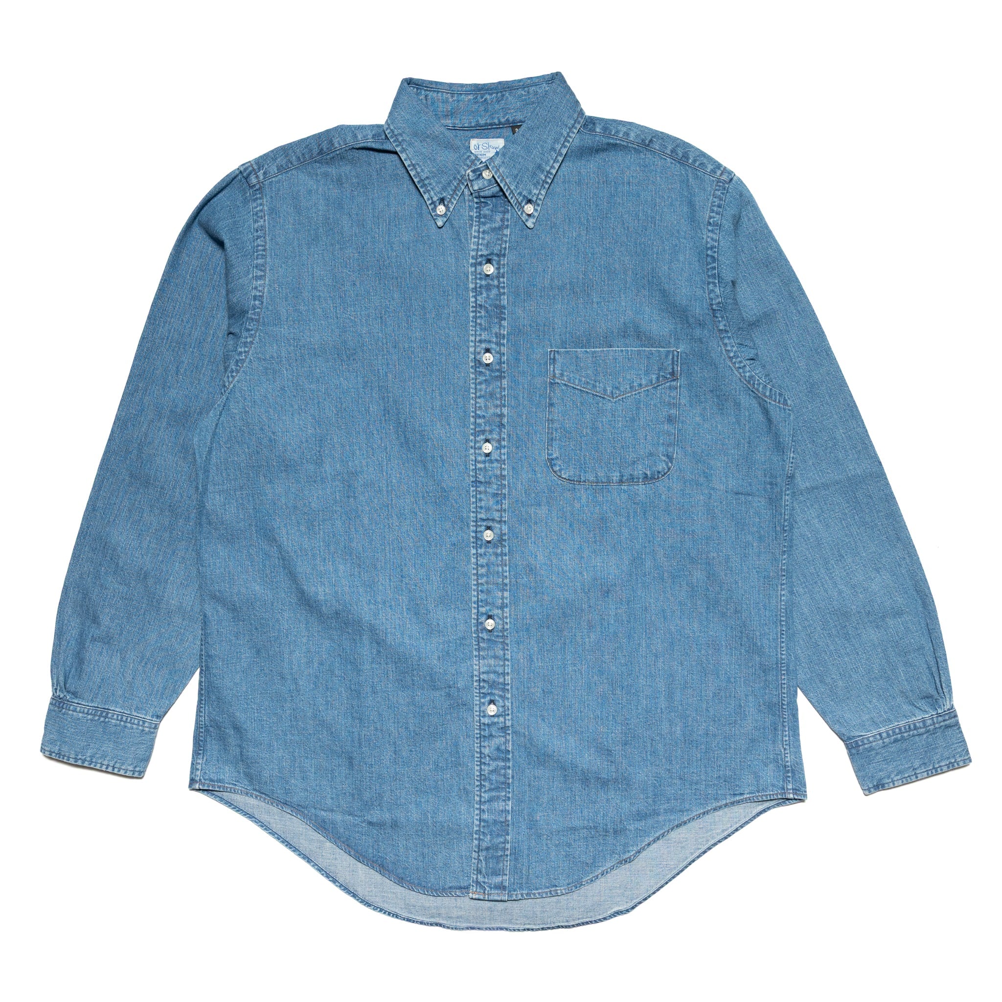 Denim Button Down Shirt - Denim Used