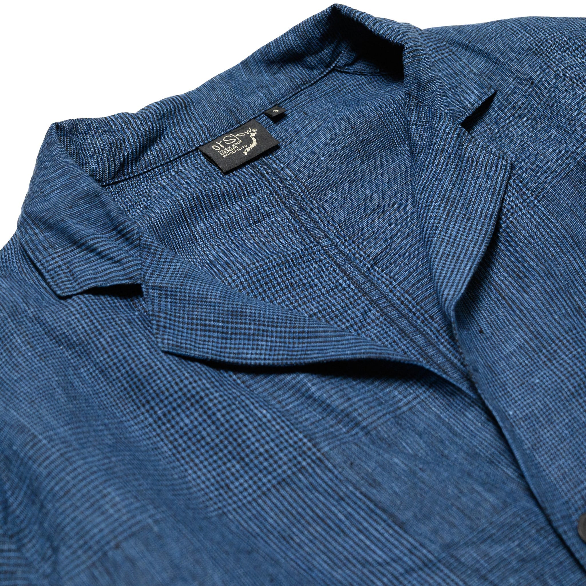 Simple Light Jacket - Indigo Check