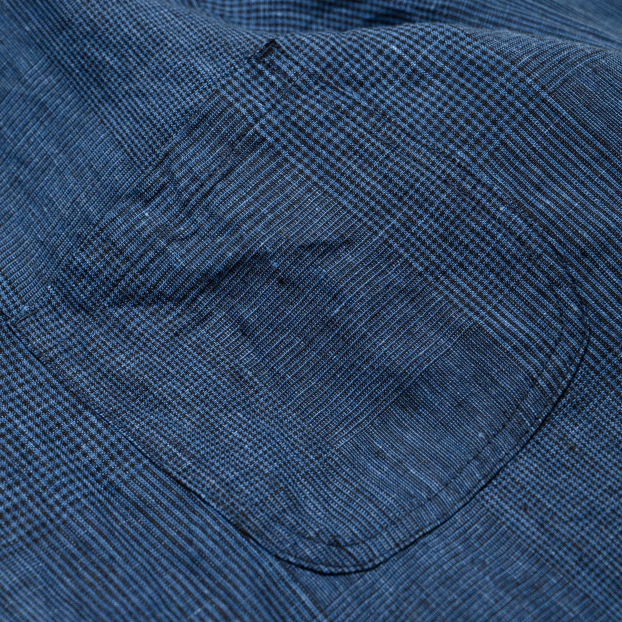 Simple Light Jacket - Indigo Check