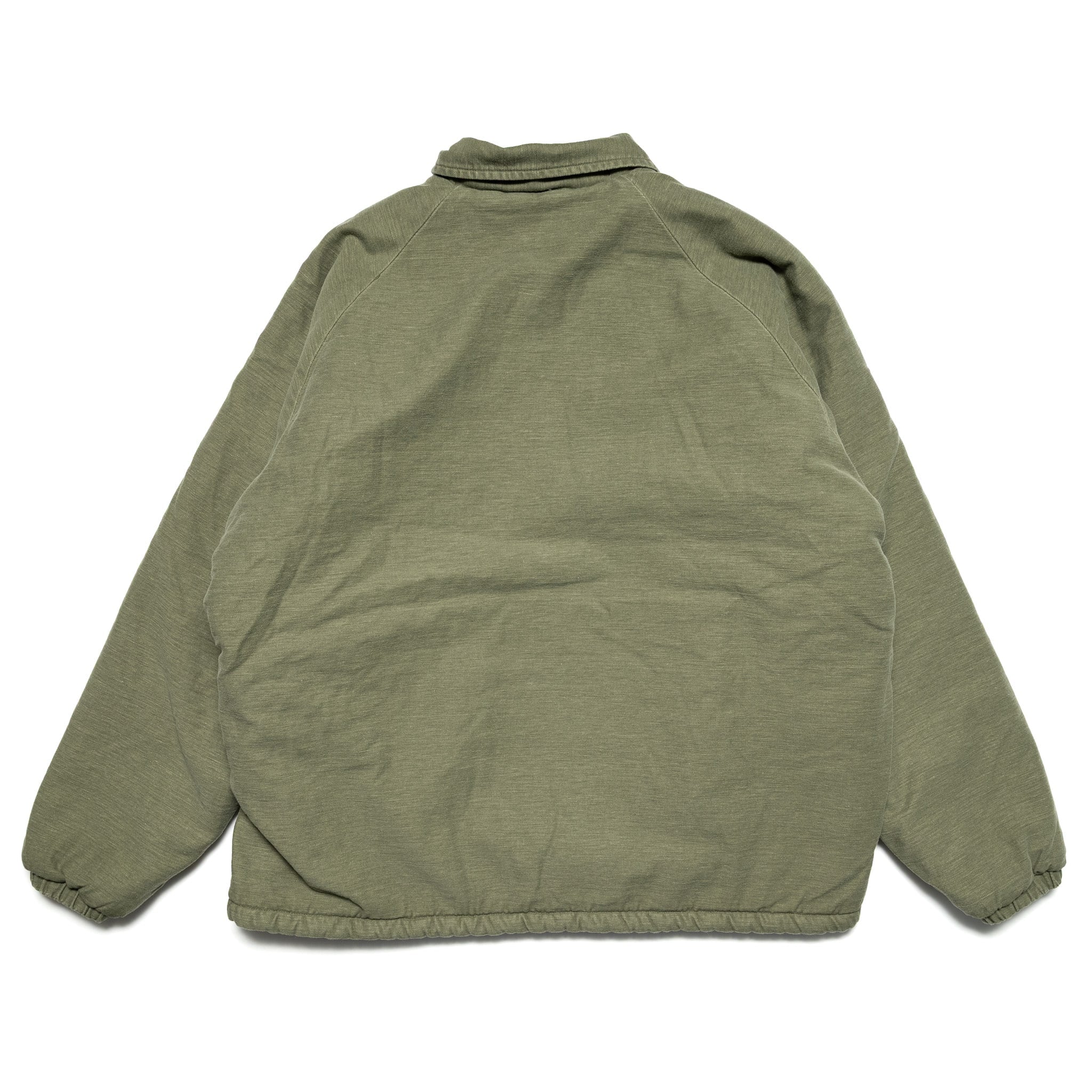 Vintage Washed Coach Jacket With Fleece Lining - Dark Olive