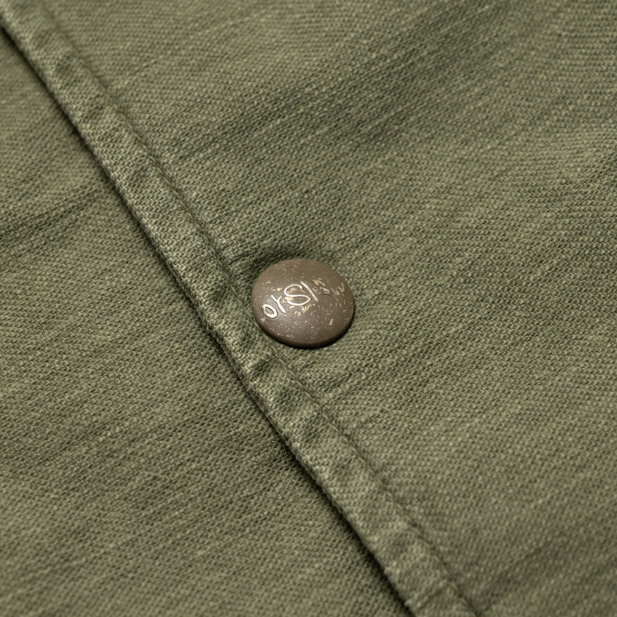 Vintage Washed Coach Jacket With Fleece Lining - Dark Olive
