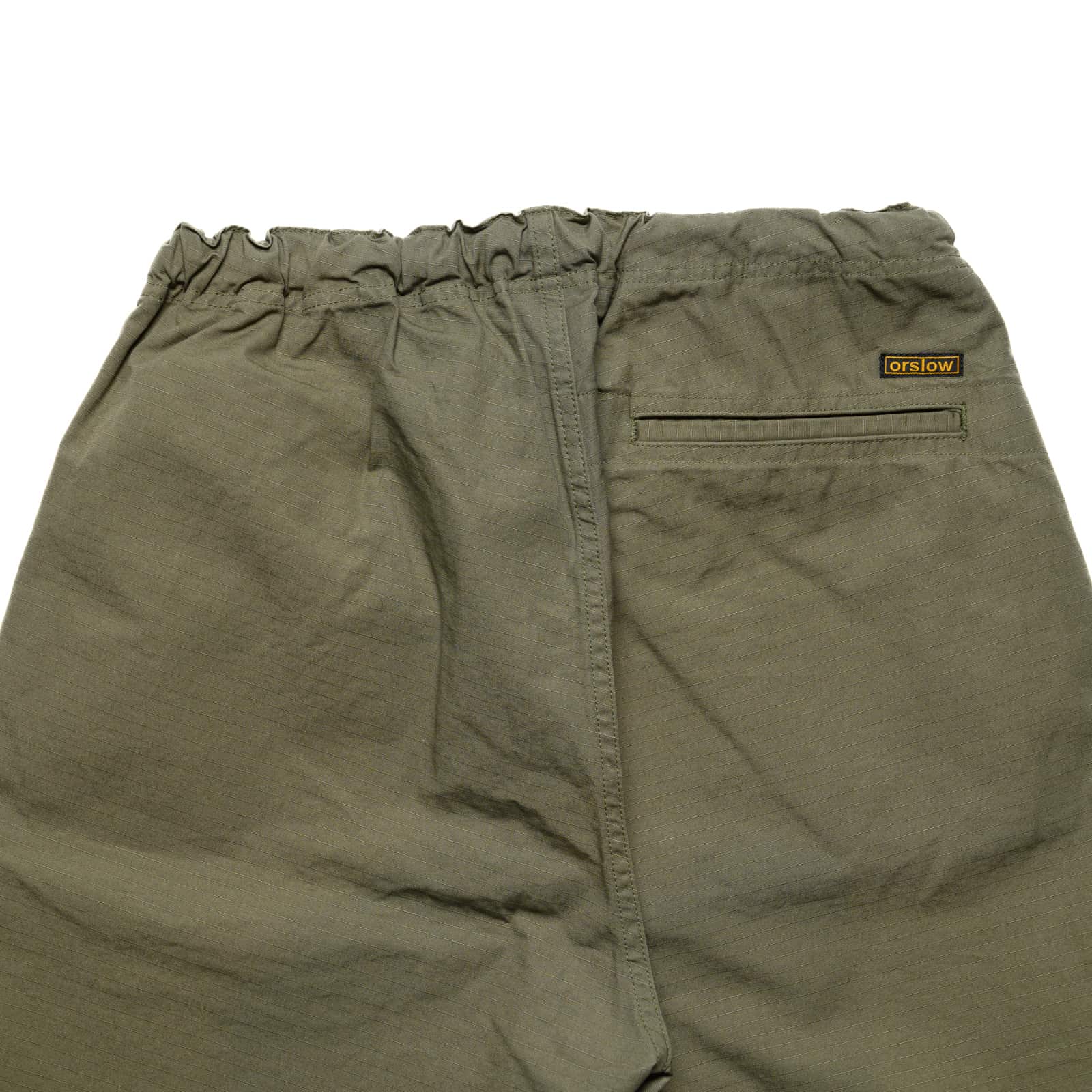 orSlow New Yorker Shorts Army Green Rear Detail