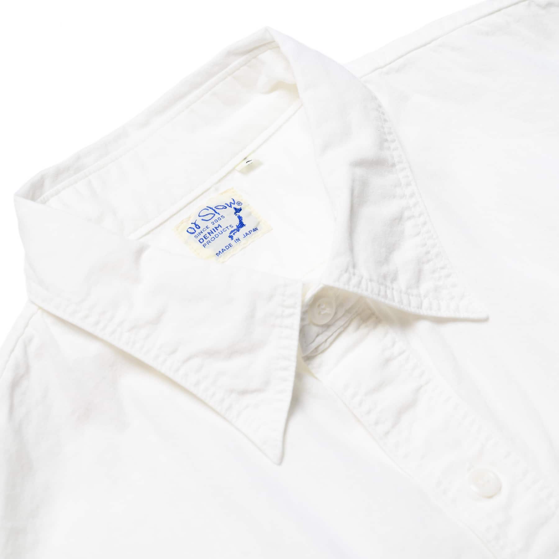 Short Sleeve Chambray Work Shirt - White