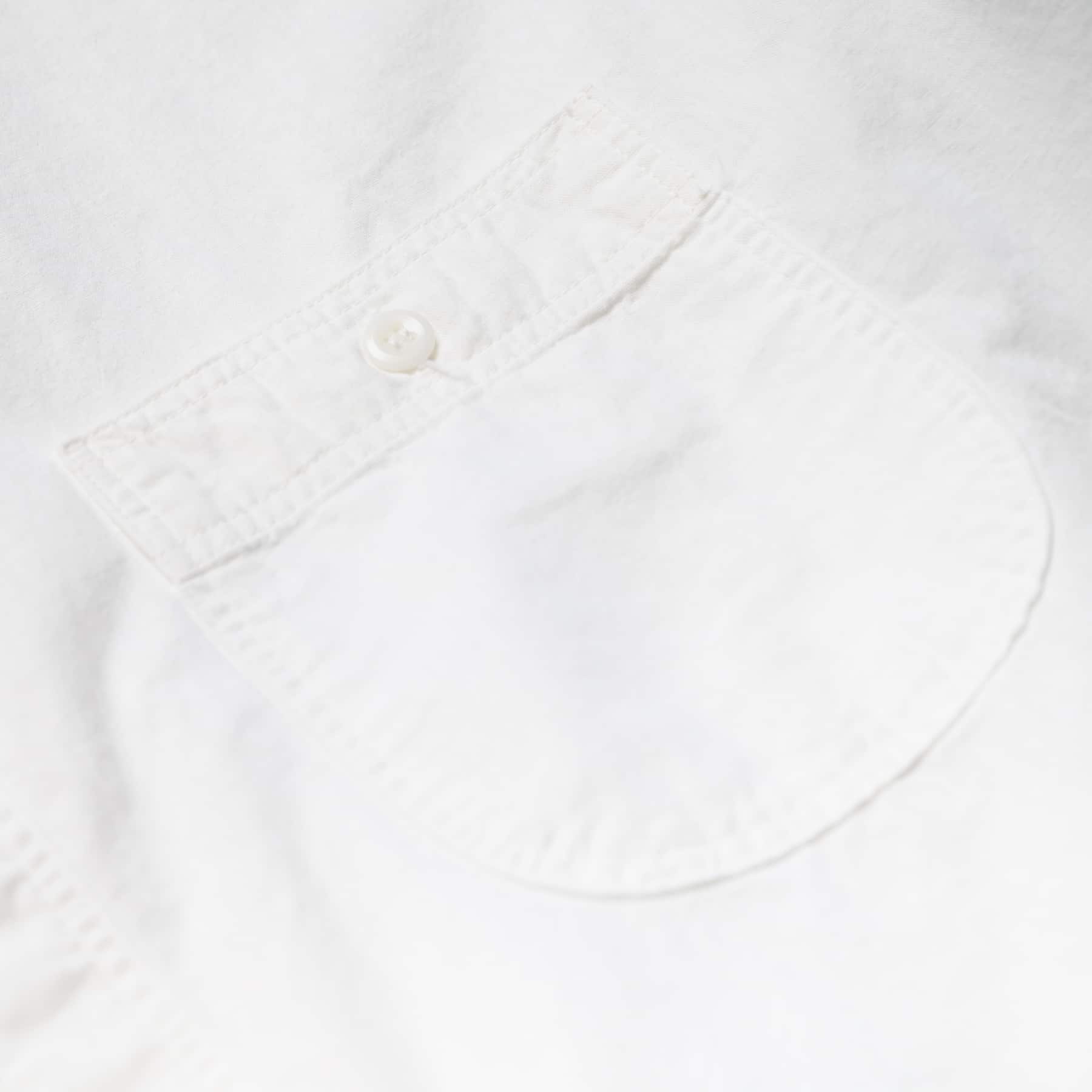 Short Sleeve Chambray Work Shirt - White