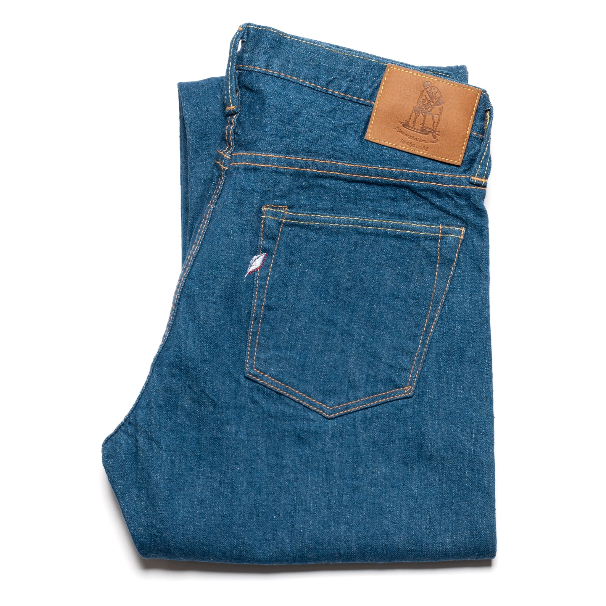 GRE-003 Regular Straight 14oz Greencast Indigo Selvedge Denim