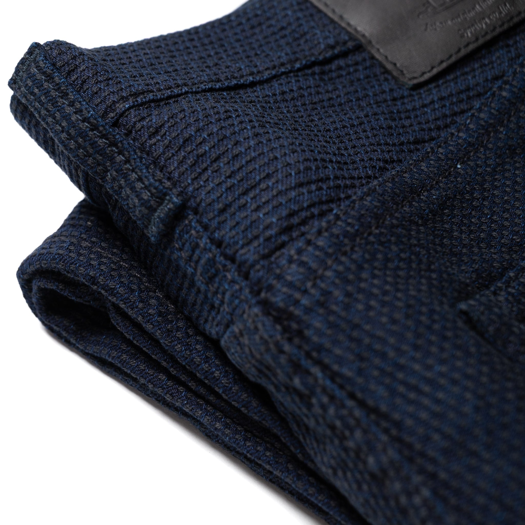 1178-ID Sashiko 5 Pocket Pants Regular Fit - Indigo x Black
